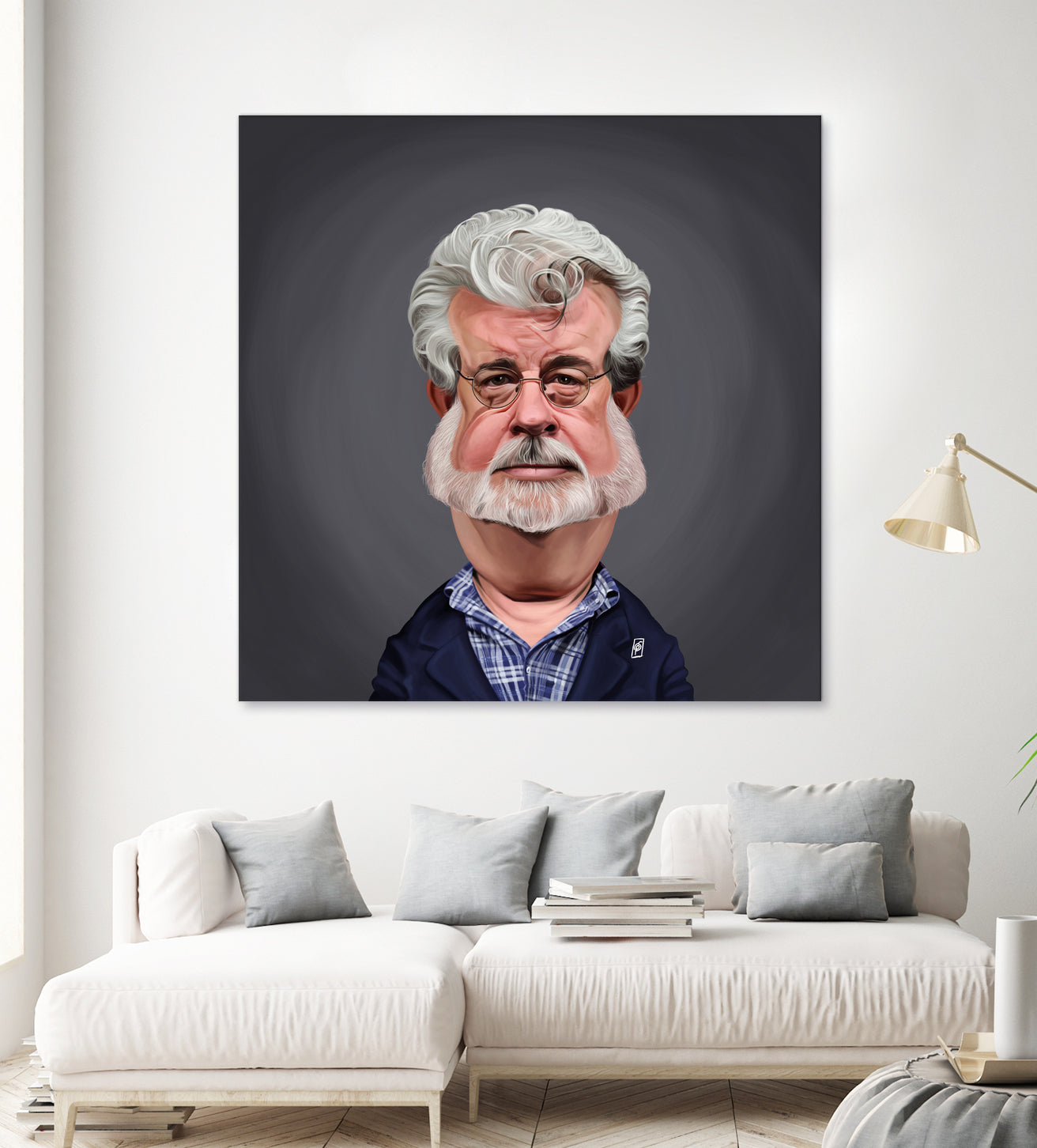 George Lucas by Rob Snow on GIANT ART - blue digital painting