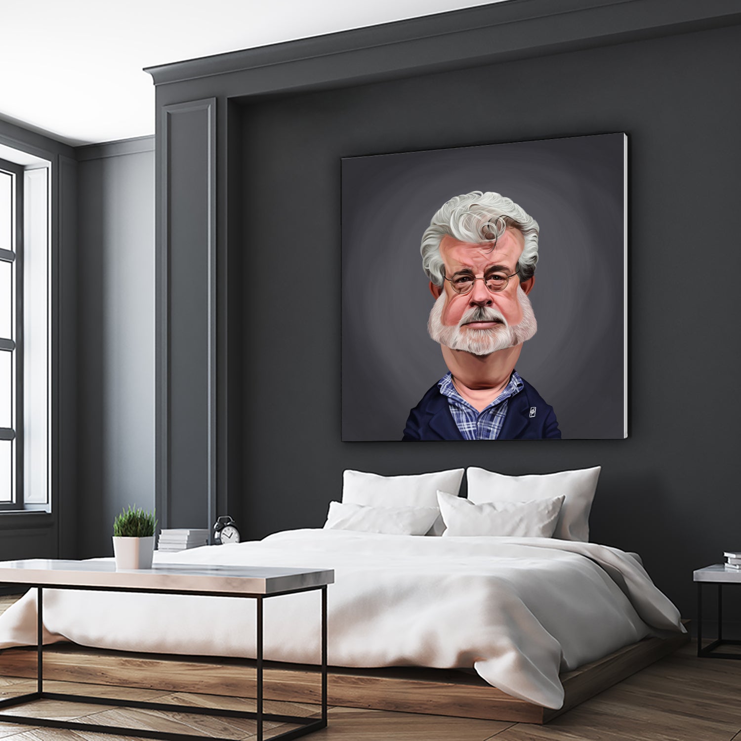 George Lucas by Rob Snow on GIANT ART - blue digital painting