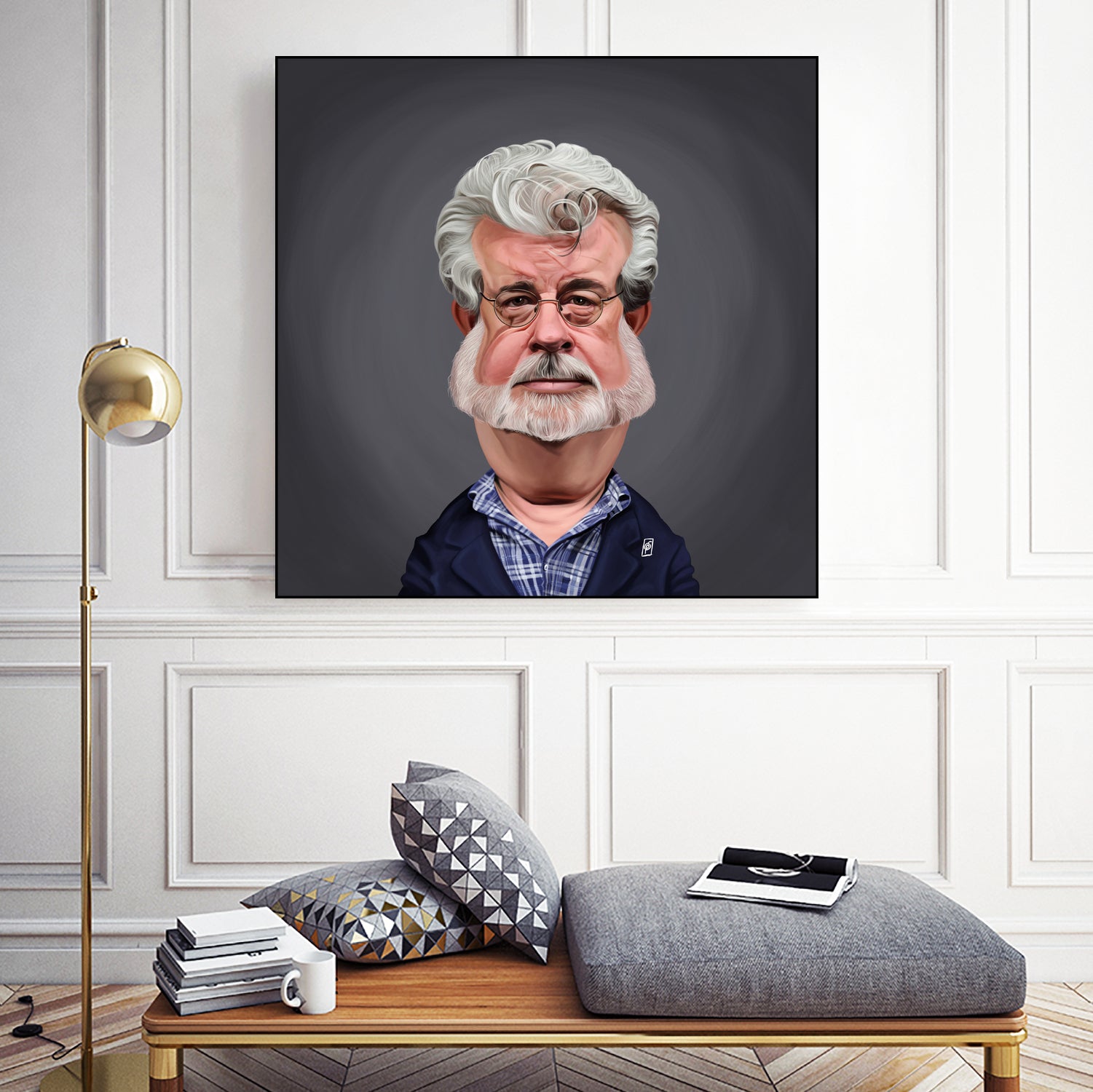 George Lucas by Rob Snow on GIANT ART - blue digital painting