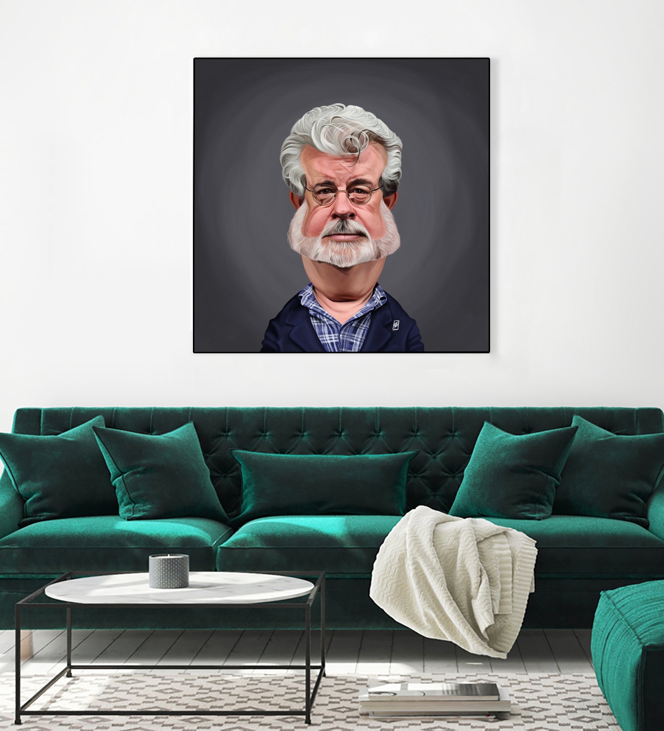 George Lucas by Rob Snow on GIANT ART - blue digital painting