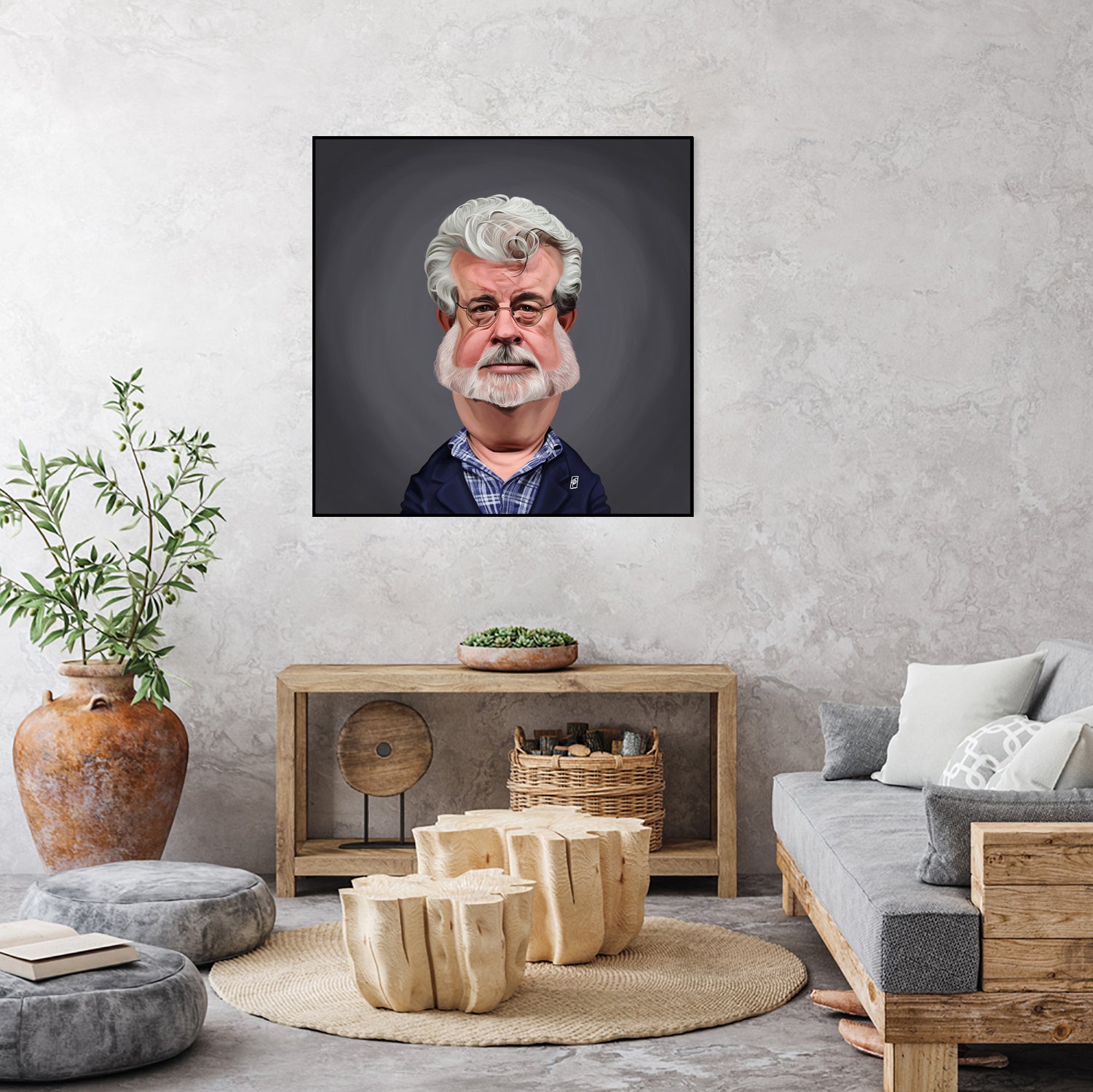 George Lucas by Rob Snow on GIANT ART - blue digital painting