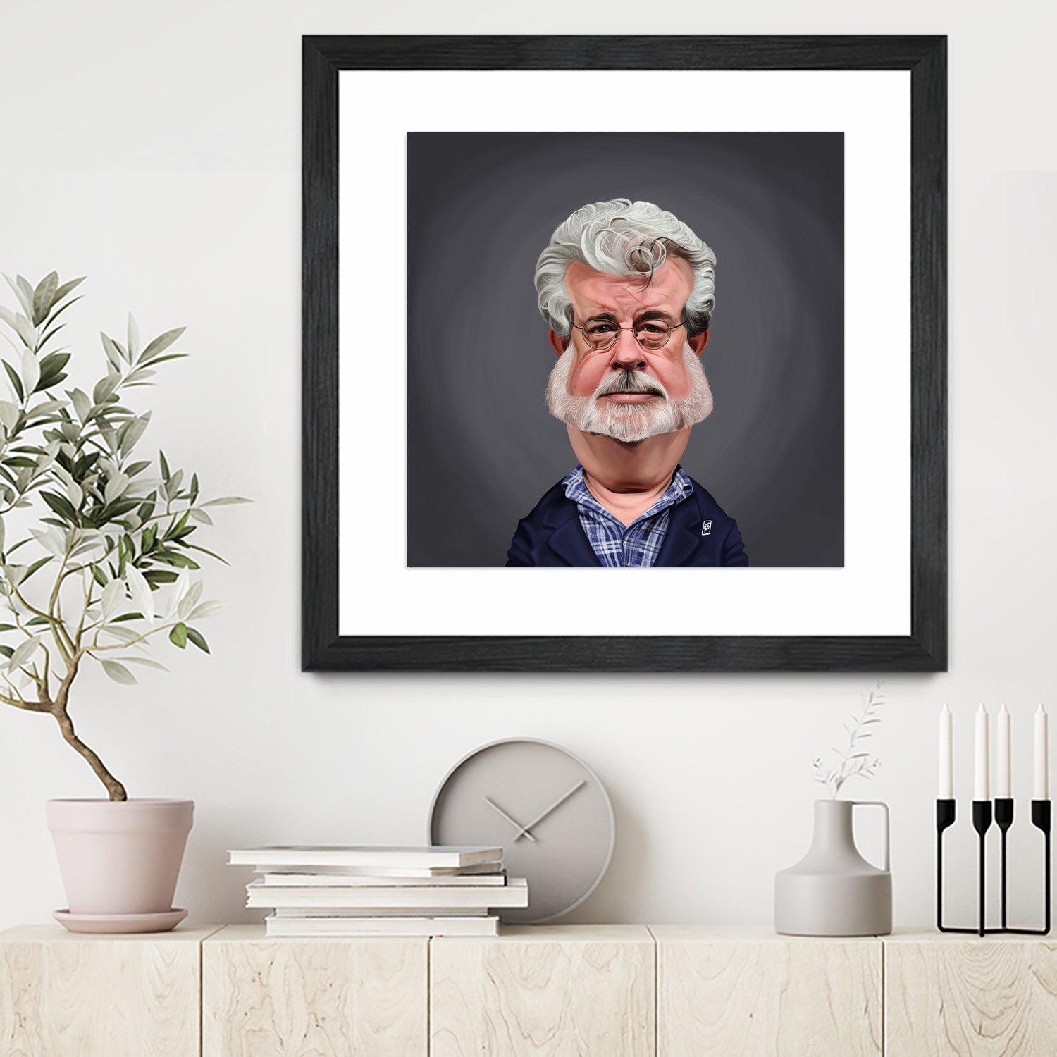 George Lucas by Rob Snow on GIANT ART - blue digital painting