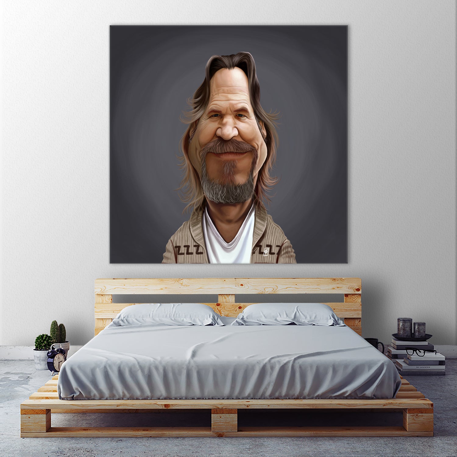 Jeff Bridges by Rob Snow on GIANT ART - brown digital painting