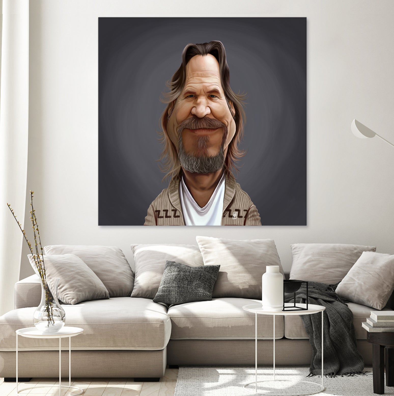 Jeff Bridges by Rob Snow on GIANT ART - brown digital painting