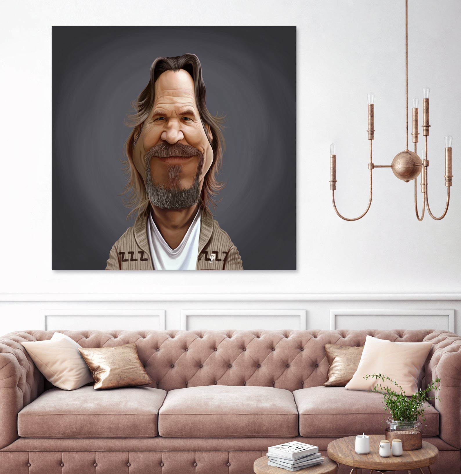 Jeff Bridges by Rob Snow on GIANT ART - brown digital painting