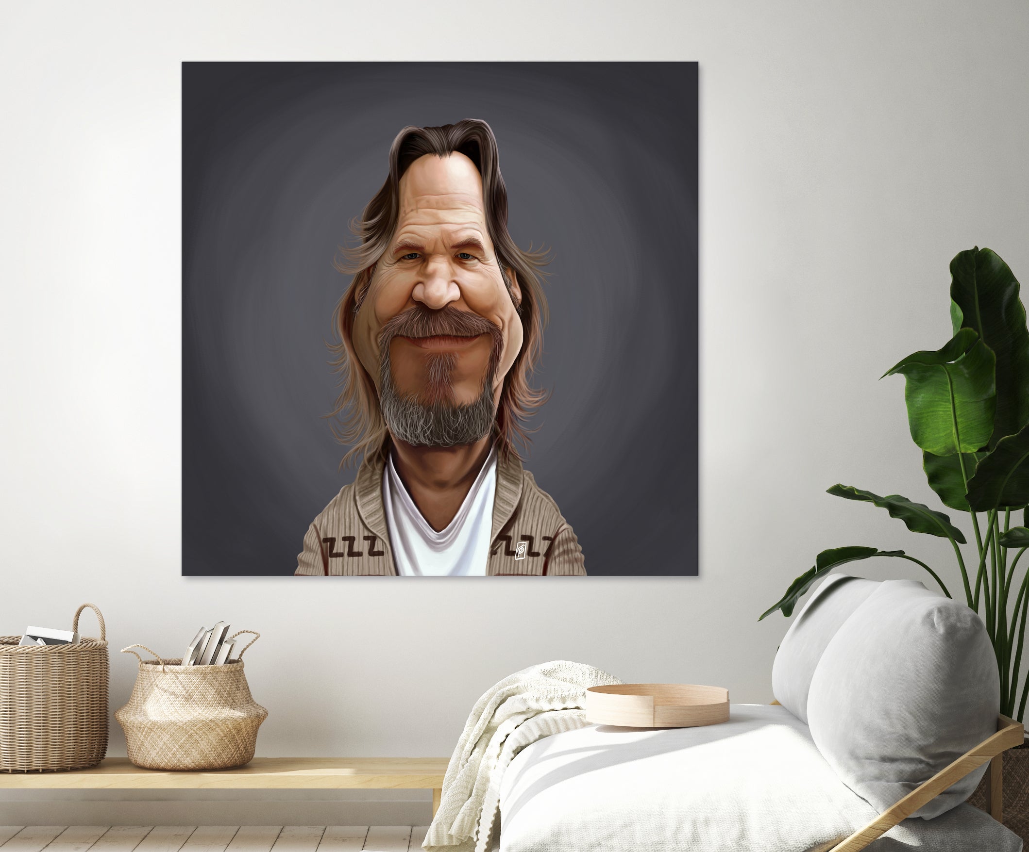 Jeff Bridges by Rob Snow on GIANT ART - brown digital painting