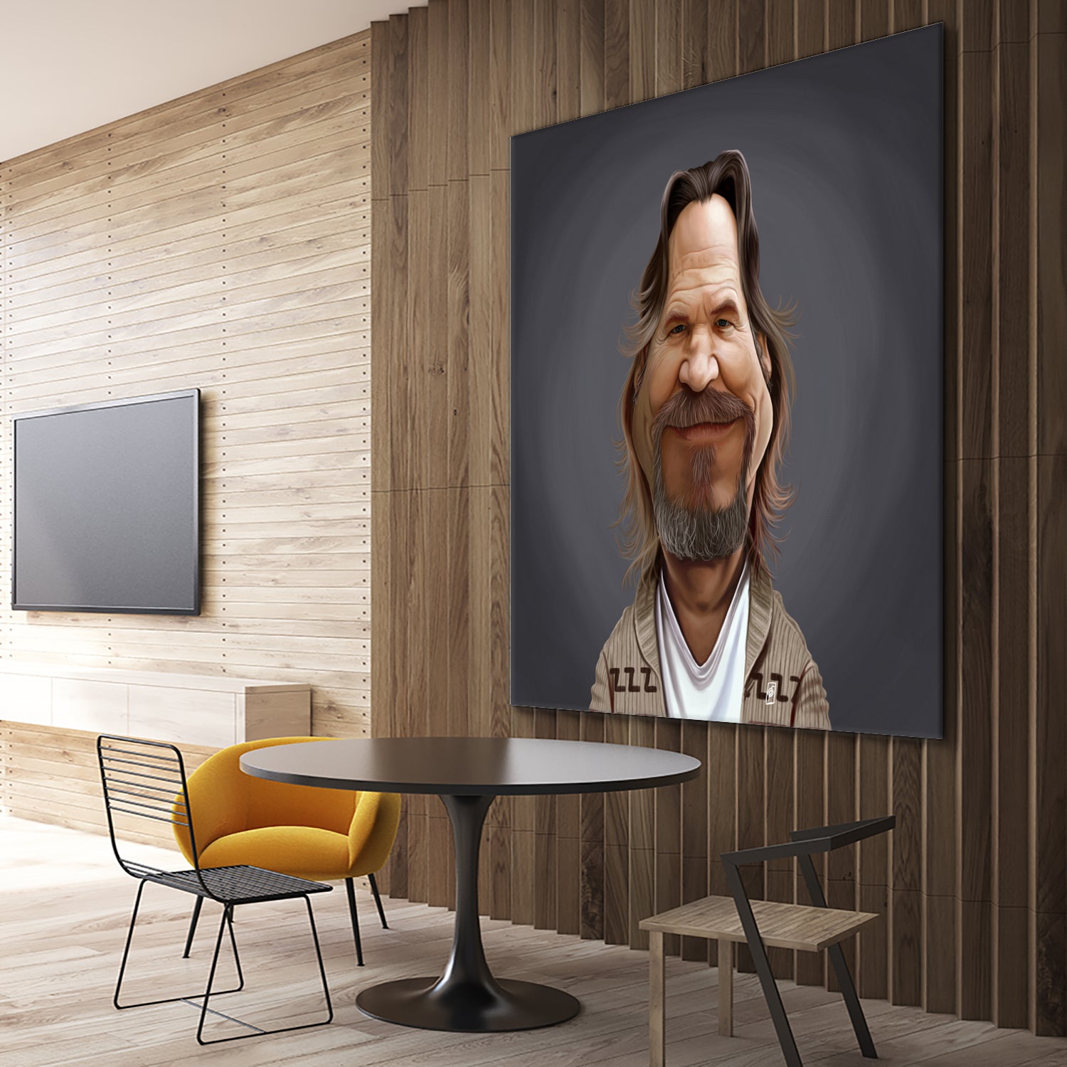 Jeff Bridges by Rob Snow on GIANT ART - brown digital painting