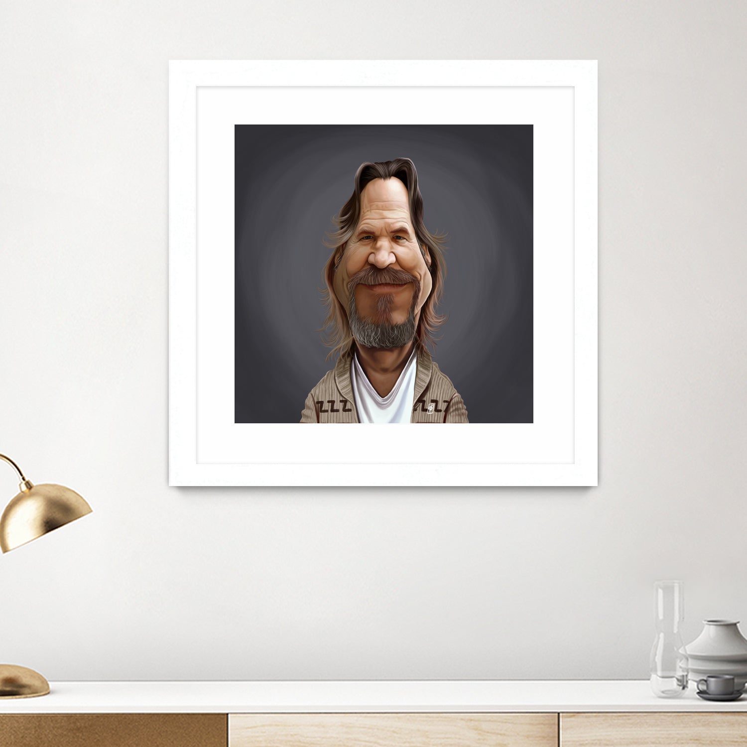 Jeff Bridges by Rob Snow on GIANT ART - brown digital painting