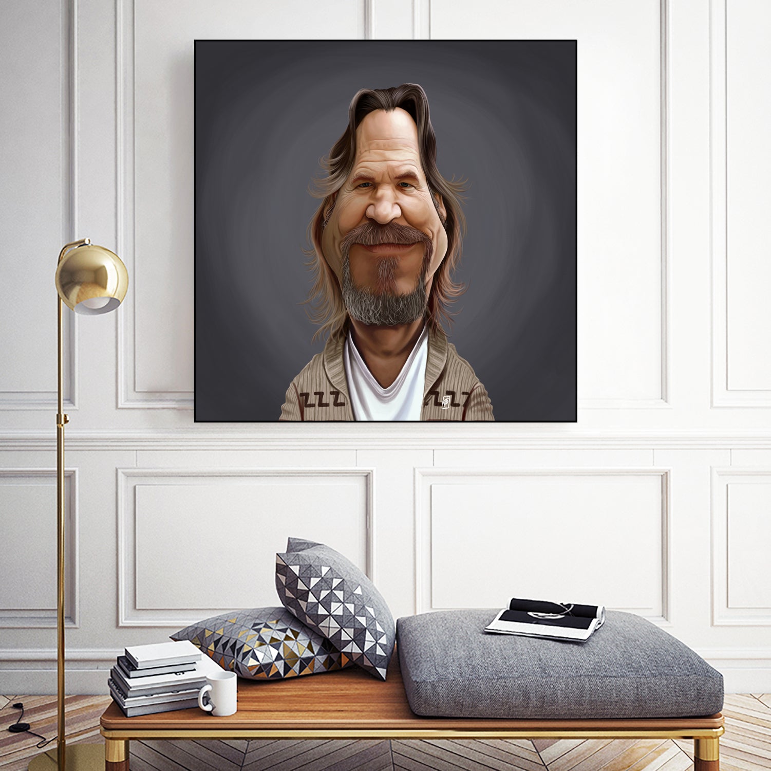 Jeff Bridges by Rob Snow on GIANT ART - brown digital painting