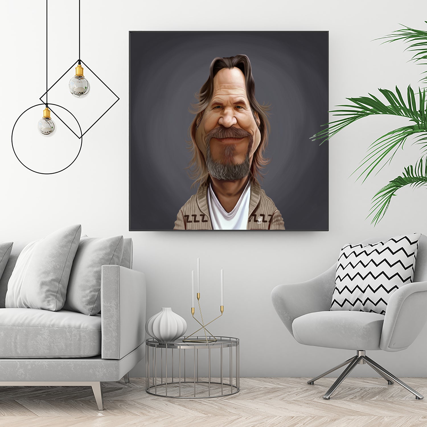 Jeff Bridges by Rob Snow on GIANT ART - brown digital painting