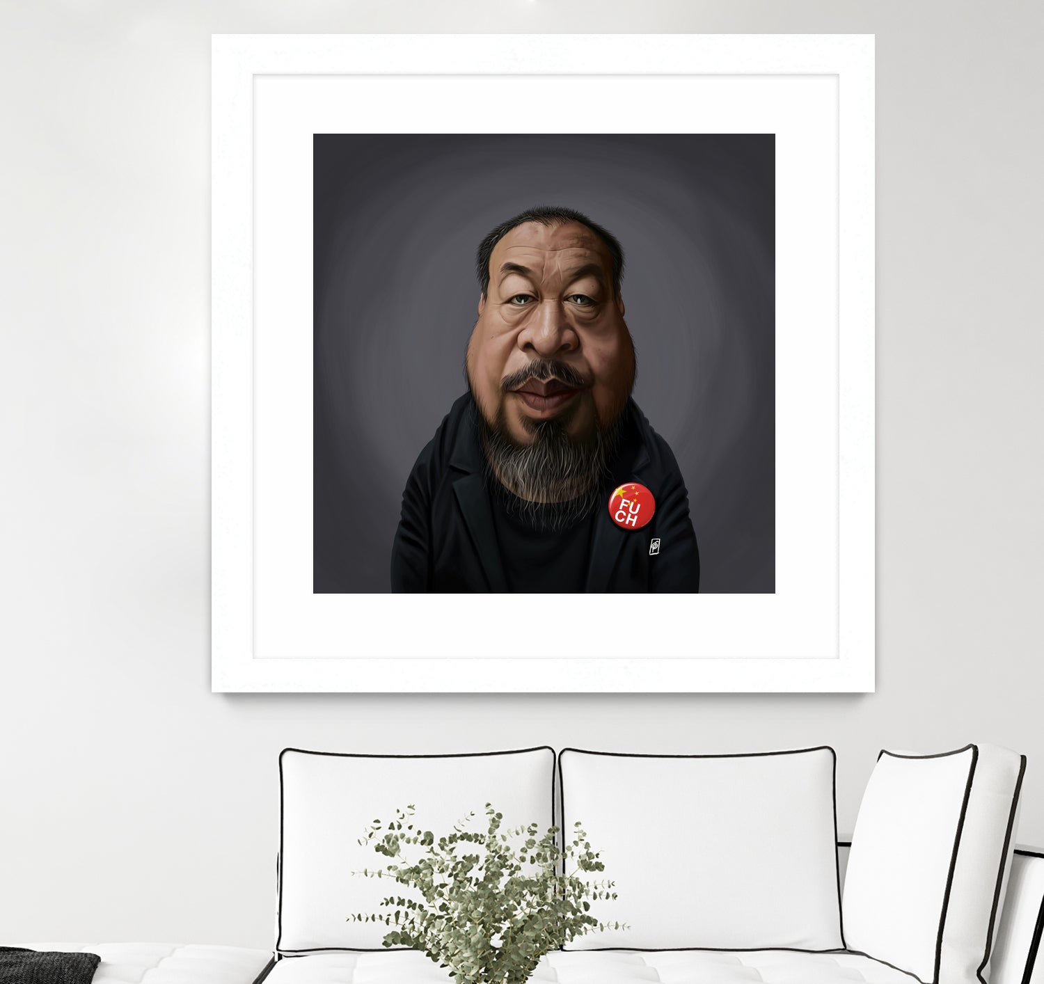 Ai WeiWei by Rob Snow on GIANT ART - black digital painting