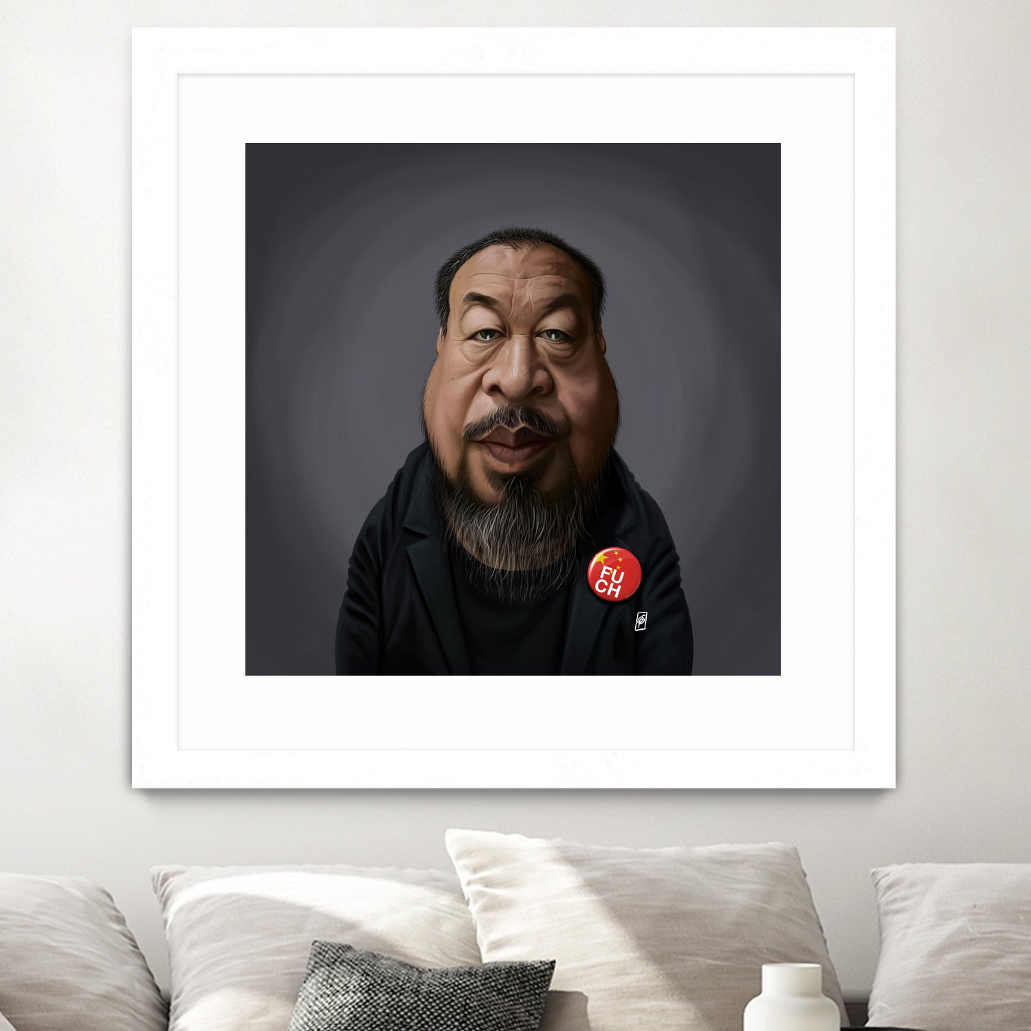 Ai WeiWei by Rob Snow on GIANT ART - black digital painting