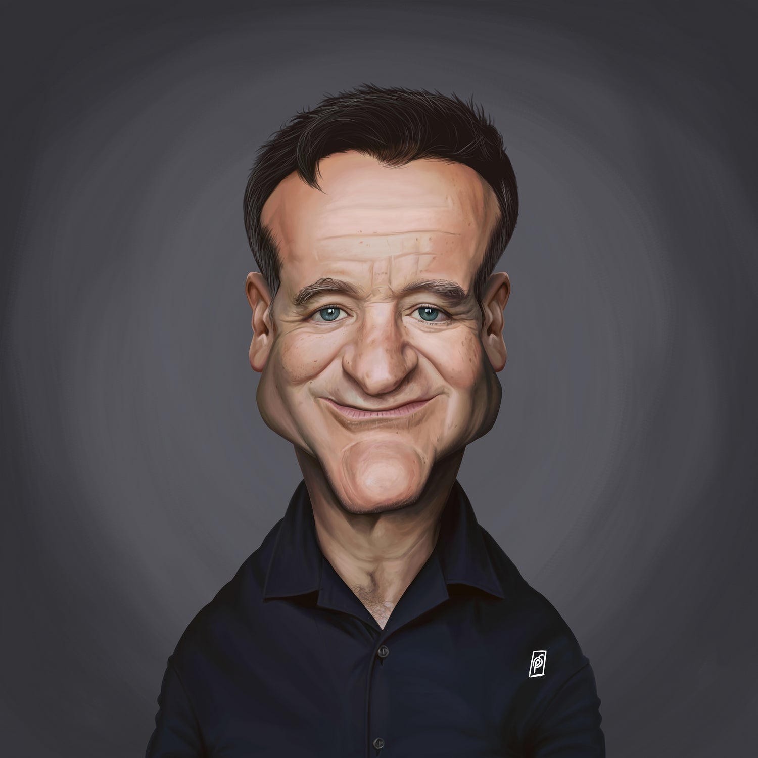 Robin Williams by Rob Snow on GIANT ART - brown digital painting