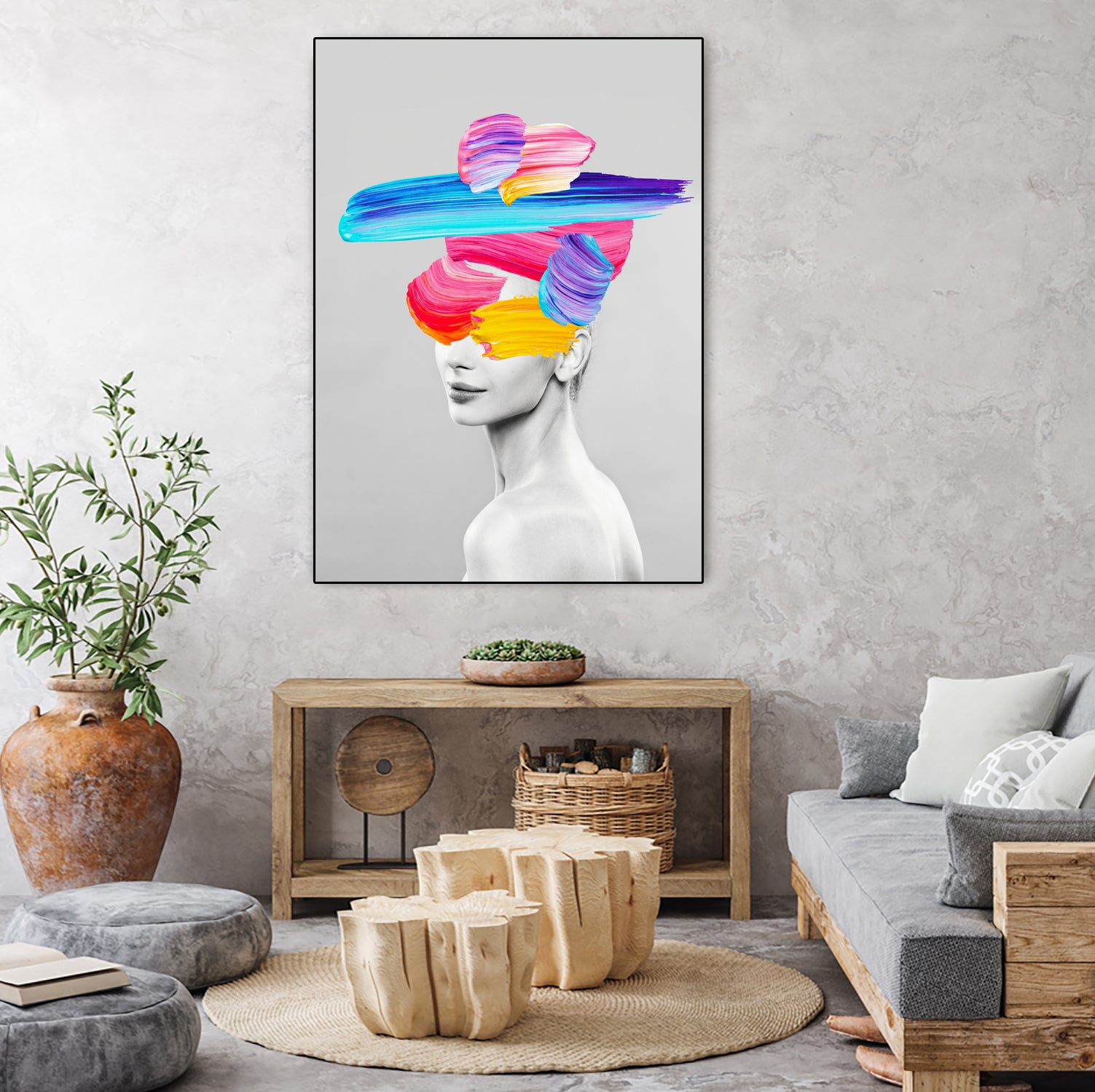 Beauty In Colors I by Juan Fonrodona on GIANT ART - gray mixed media