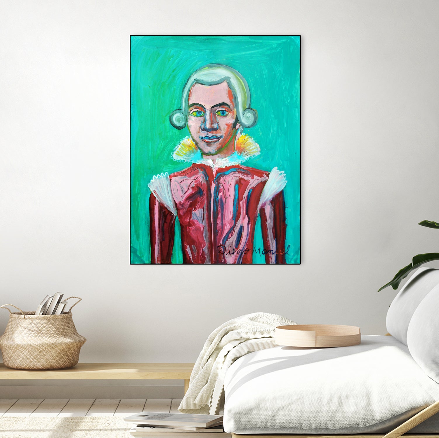 mozart by Diego Manuel Rodriguez on GIANT ART - green mixed media