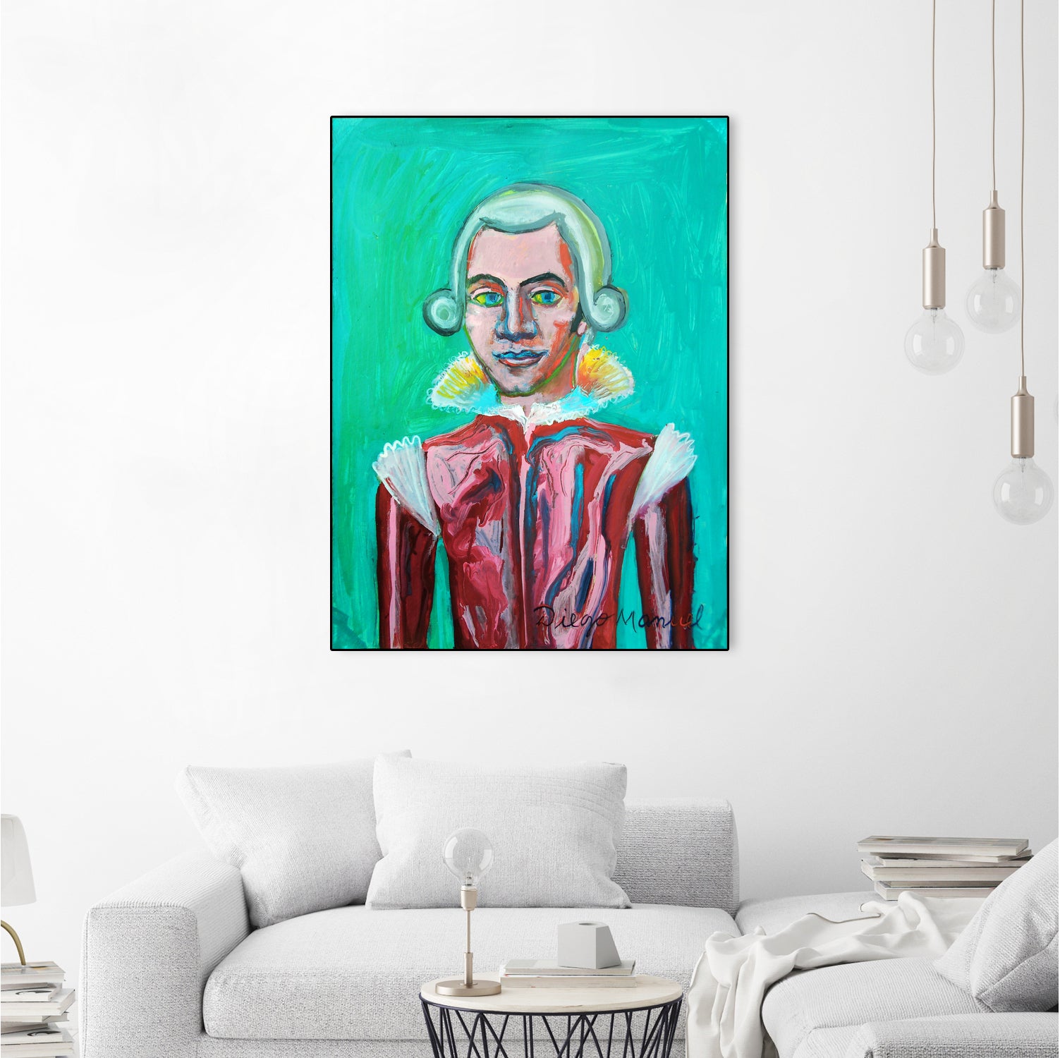 mozart by Diego Manuel Rodriguez on GIANT ART - green mixed media