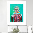 mozart by Diego Manuel Rodriguez on GIANT ART - green mixed media