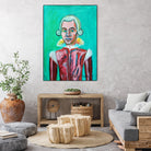 mozart by Diego Manuel Rodriguez on GIANT ART - green mixed media