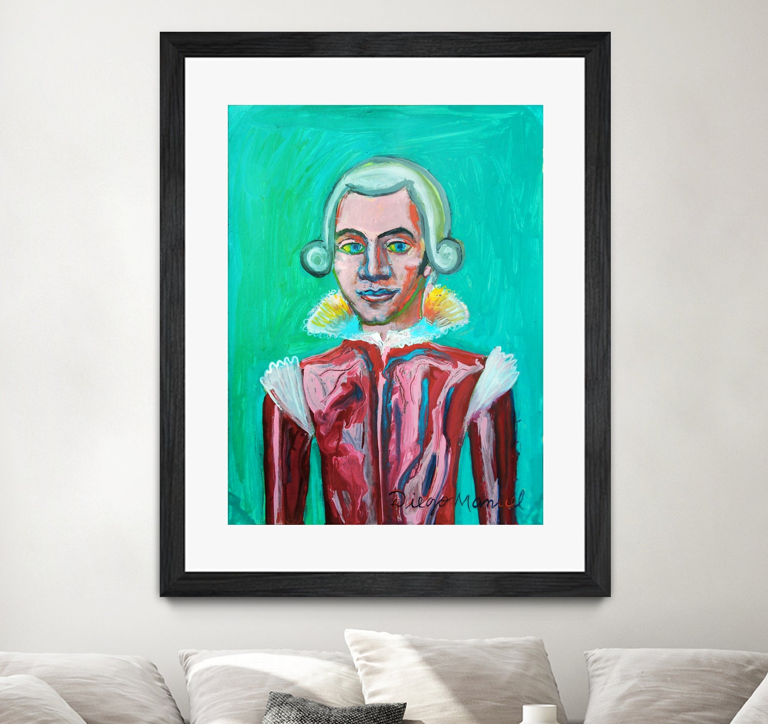 mozart by Diego Manuel Rodriguez on GIANT ART - green mixed media