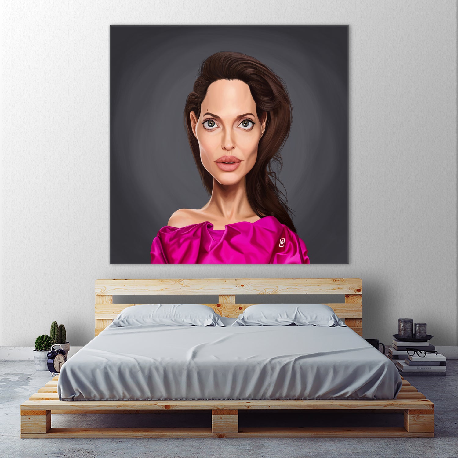 Angelina Jolie by Rob Snow on GIANT ART - red digital painting