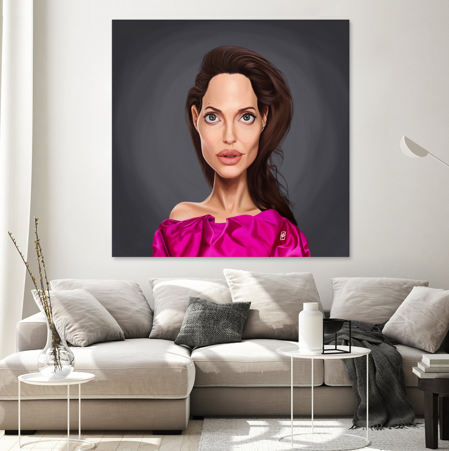 Angelina Jolie by Rob Snow on GIANT ART - red digital painting