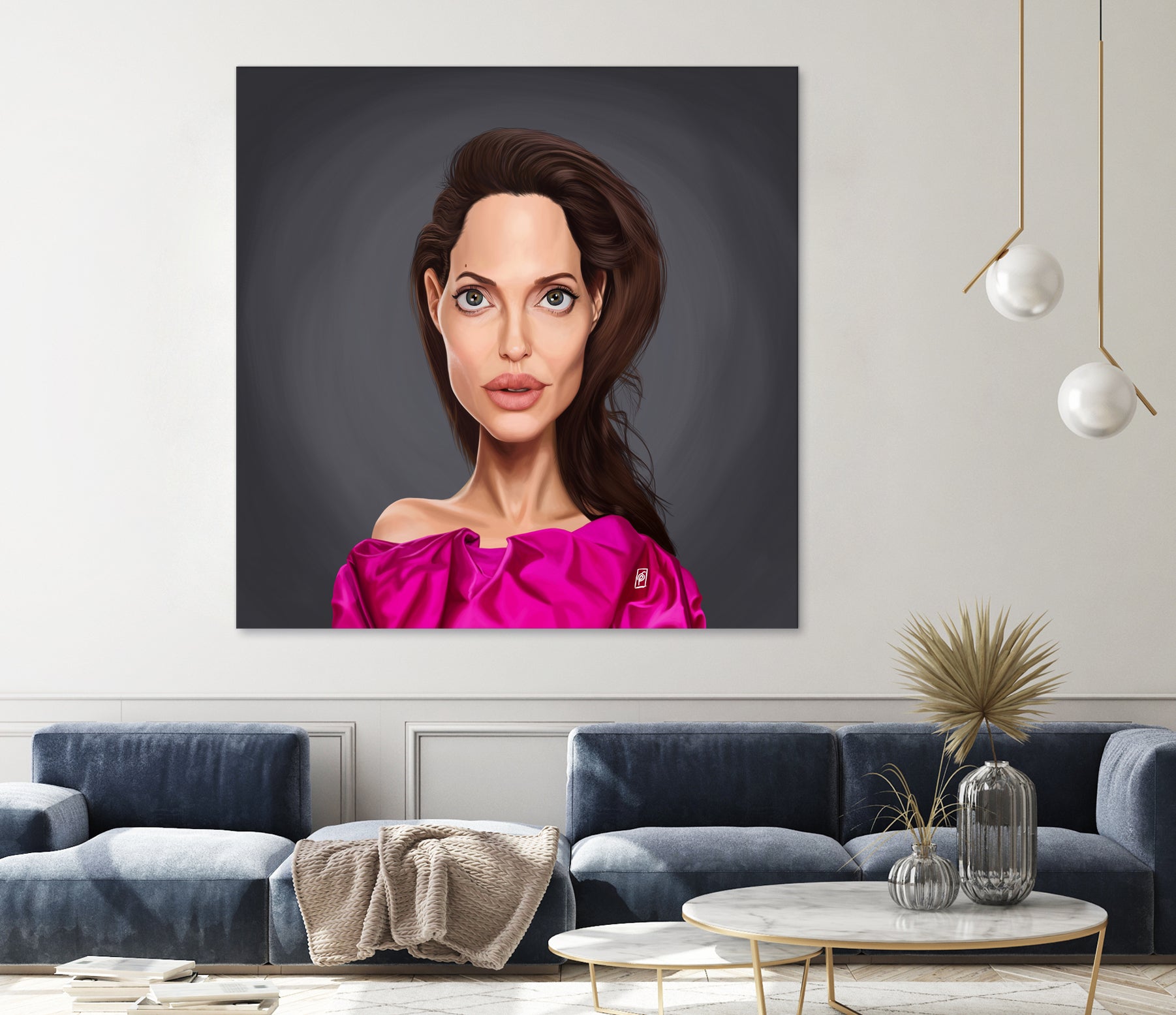 Angelina Jolie by Rob Snow on GIANT ART - red digital painting