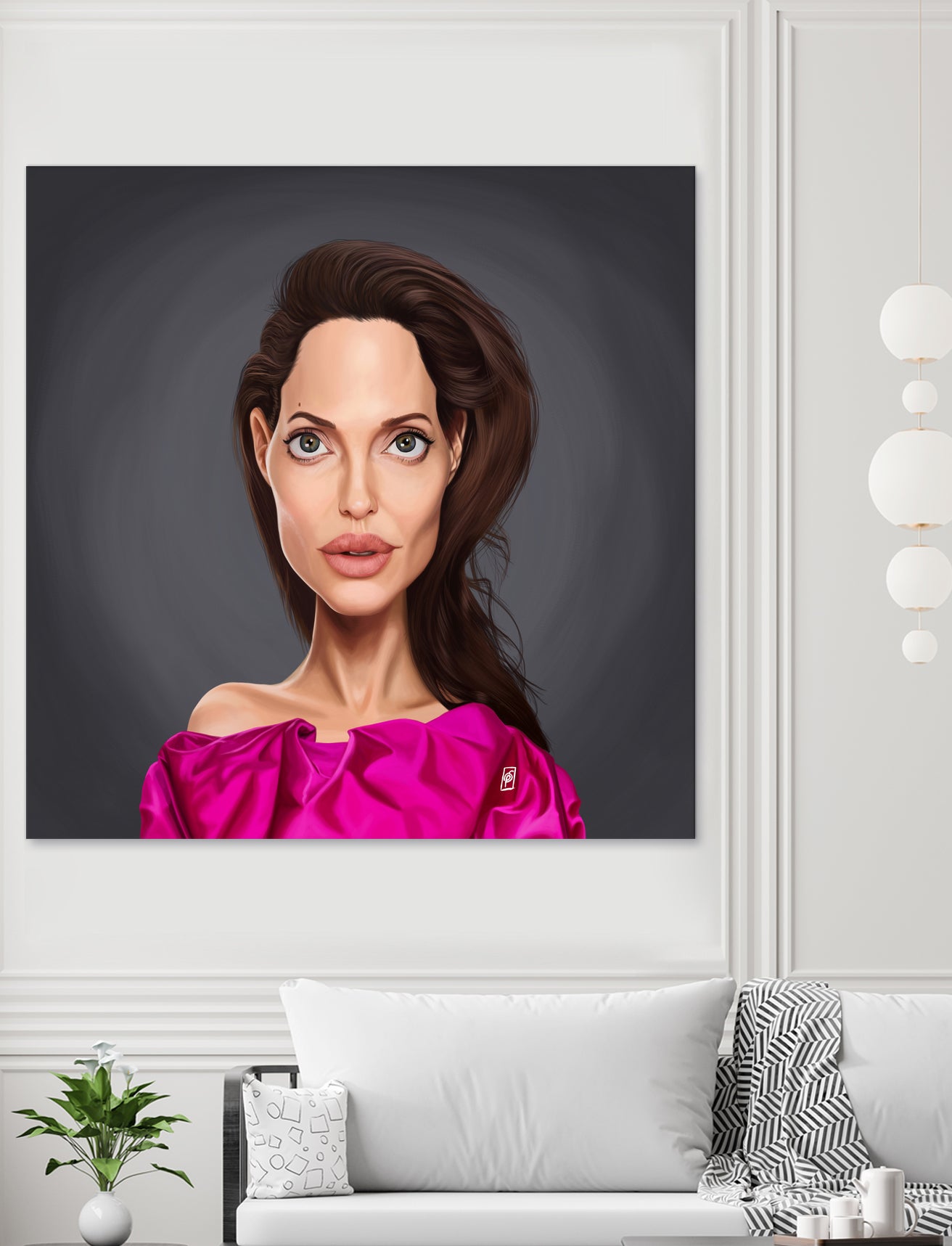 Angelina Jolie by Rob Snow on GIANT ART - red digital painting