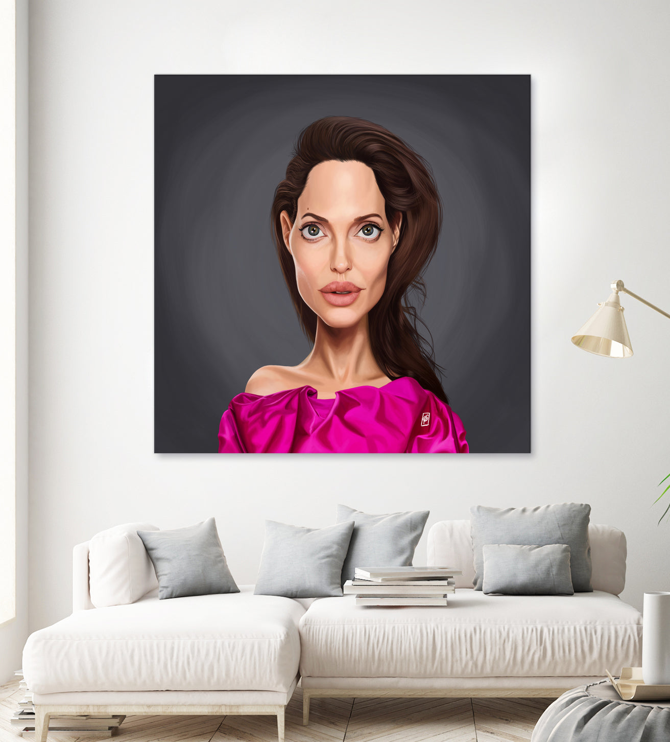 Angelina Jolie by Rob Snow on GIANT ART - red digital painting