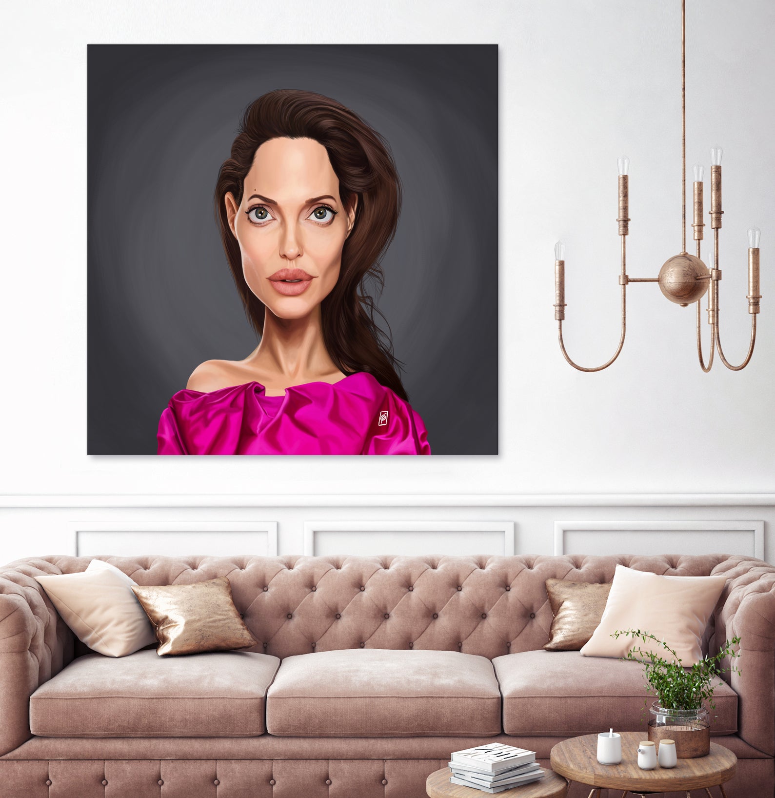 Angelina Jolie by Rob Snow on GIANT ART - red digital painting