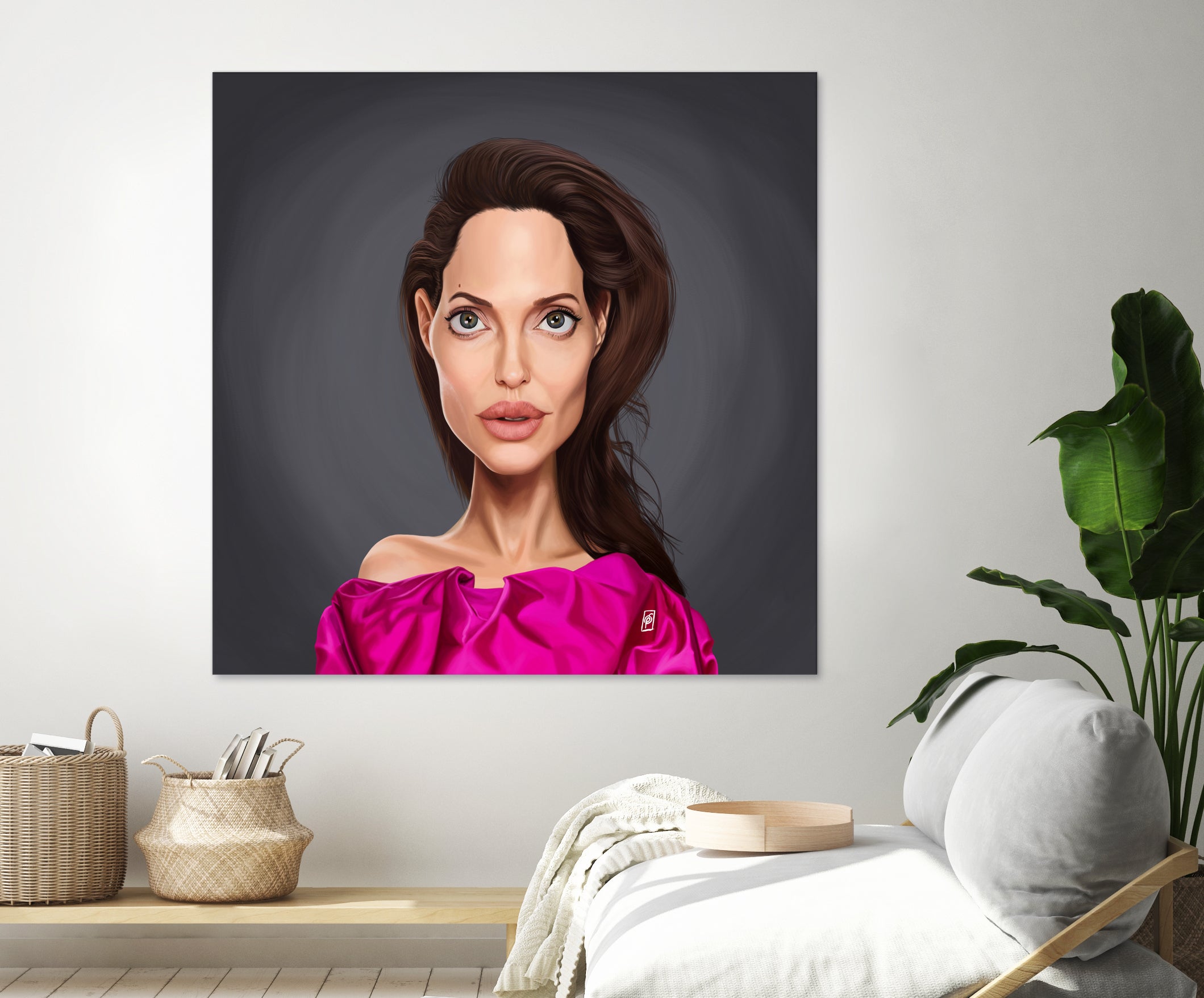 Angelina Jolie by Rob Snow on GIANT ART - red digital painting