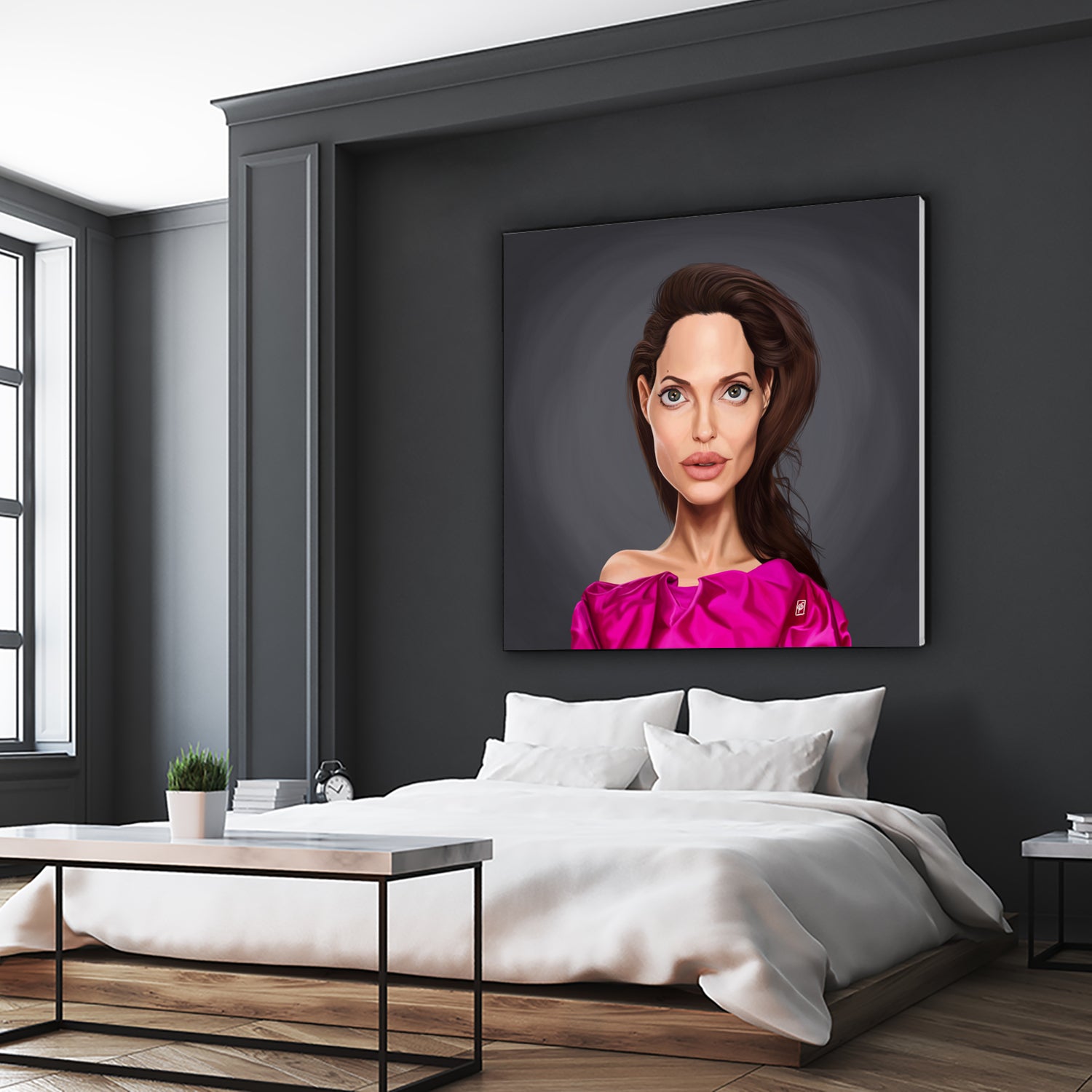 Angelina Jolie by Rob Snow on GIANT ART - red digital painting