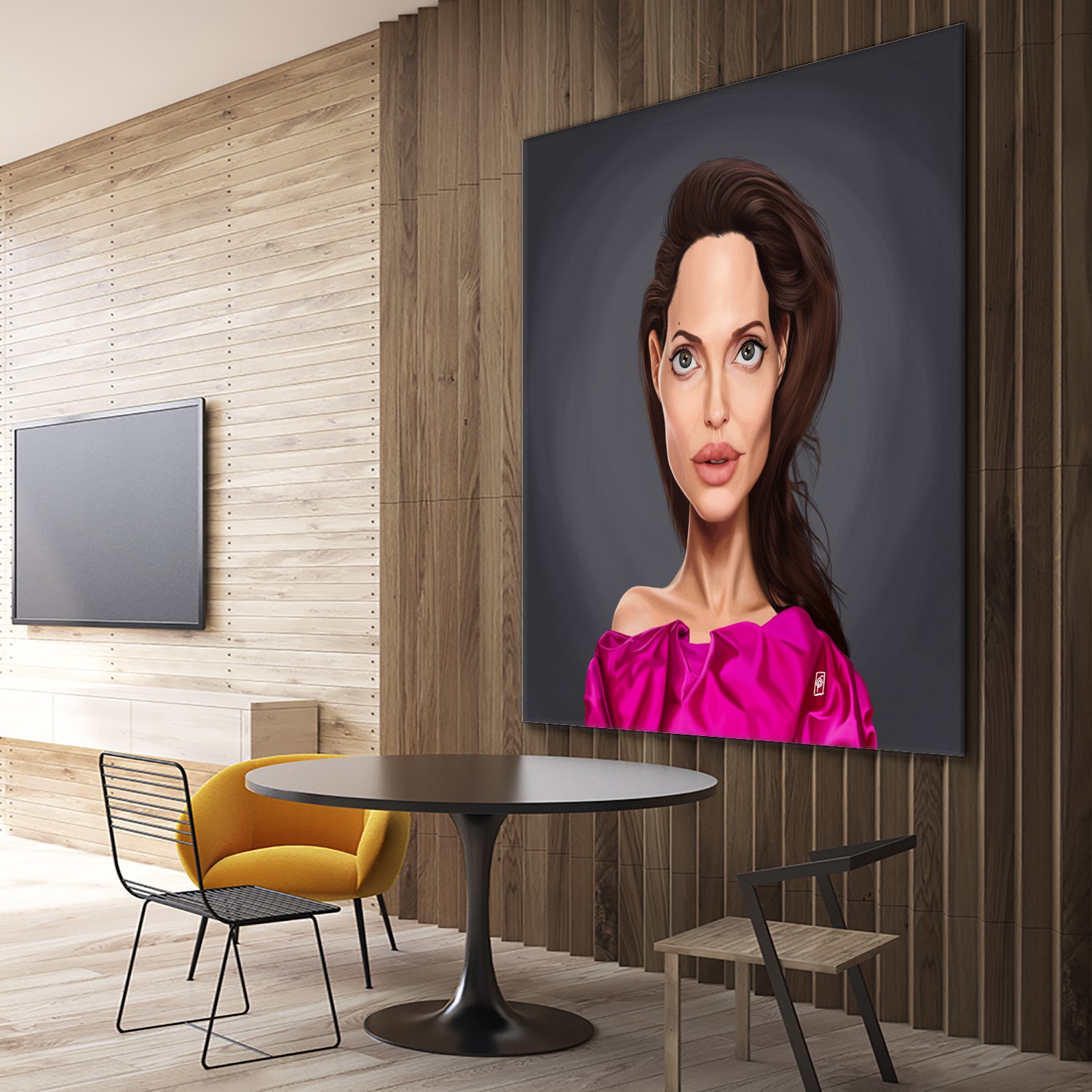 Angelina Jolie by Rob Snow on GIANT ART - red digital painting