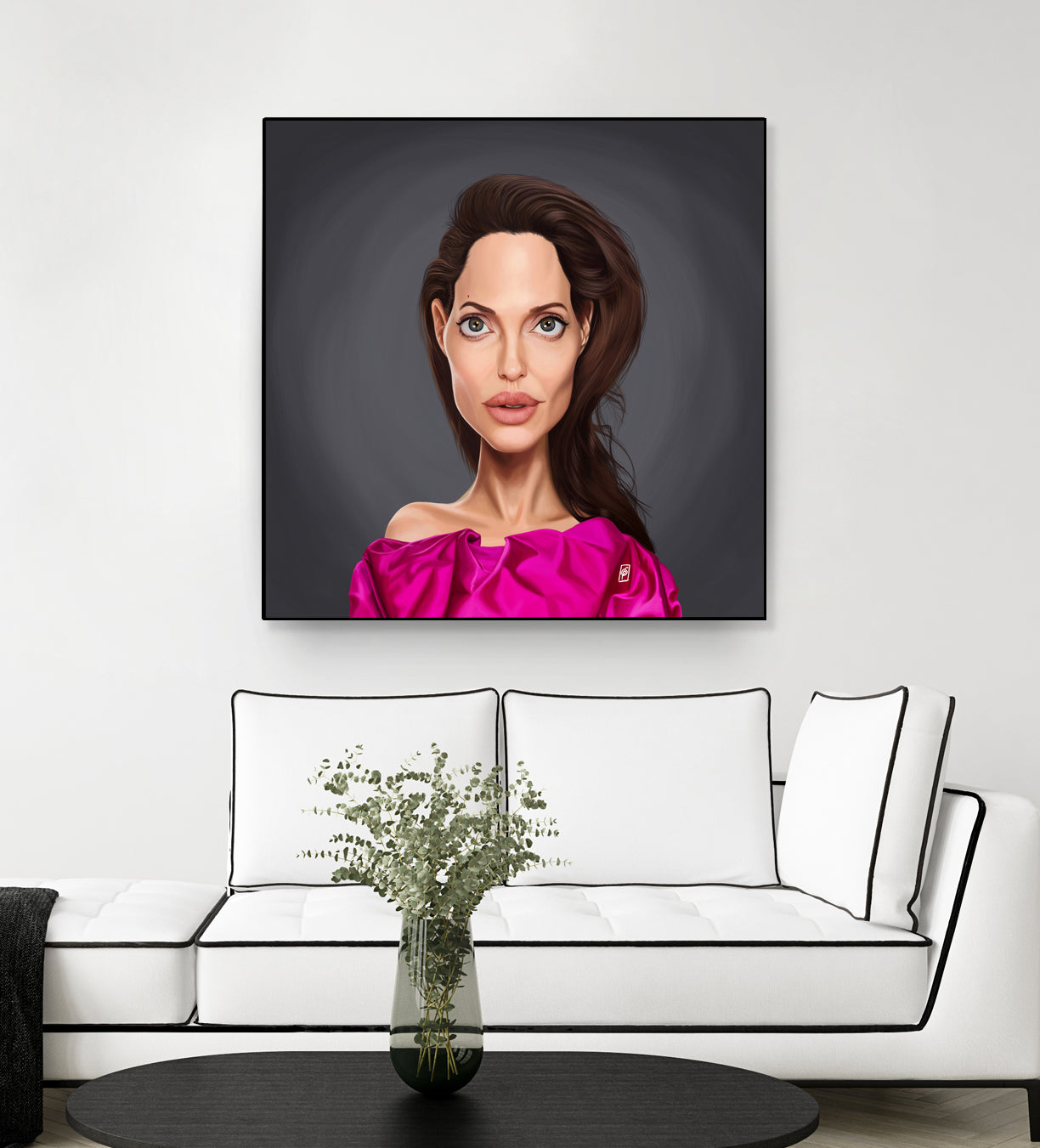 Angelina Jolie by Rob Snow on GIANT ART - red digital painting