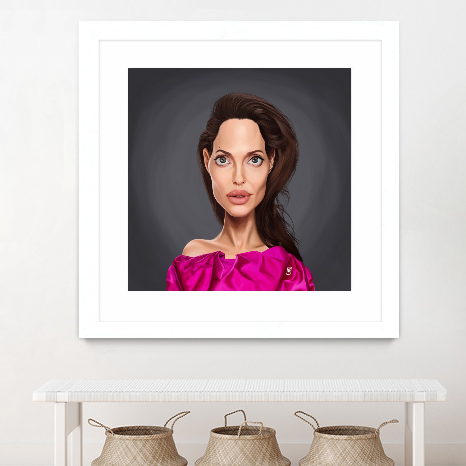 Angelina Jolie by Rob Snow on GIANT ART - red digital painting