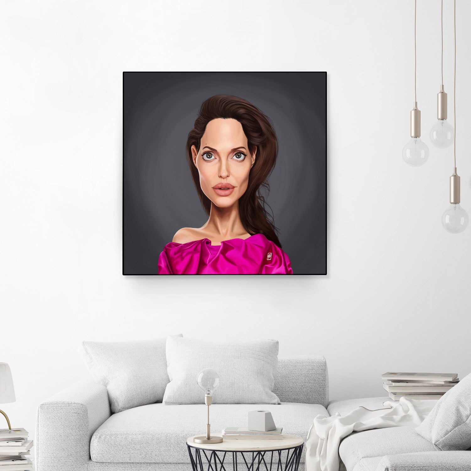 Angelina Jolie by Rob Snow on GIANT ART - red digital painting