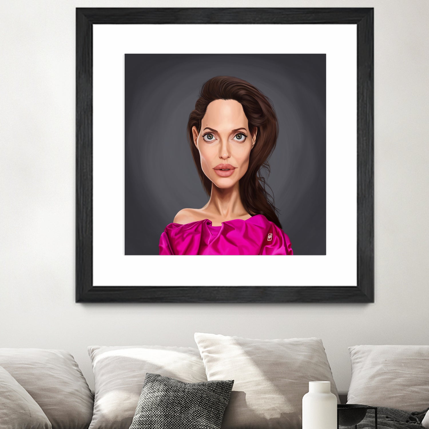 Angelina Jolie by Rob Snow on GIANT ART - red digital painting