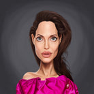 Angelina Jolie by Rob Snow on GIANT ART - red digital painting