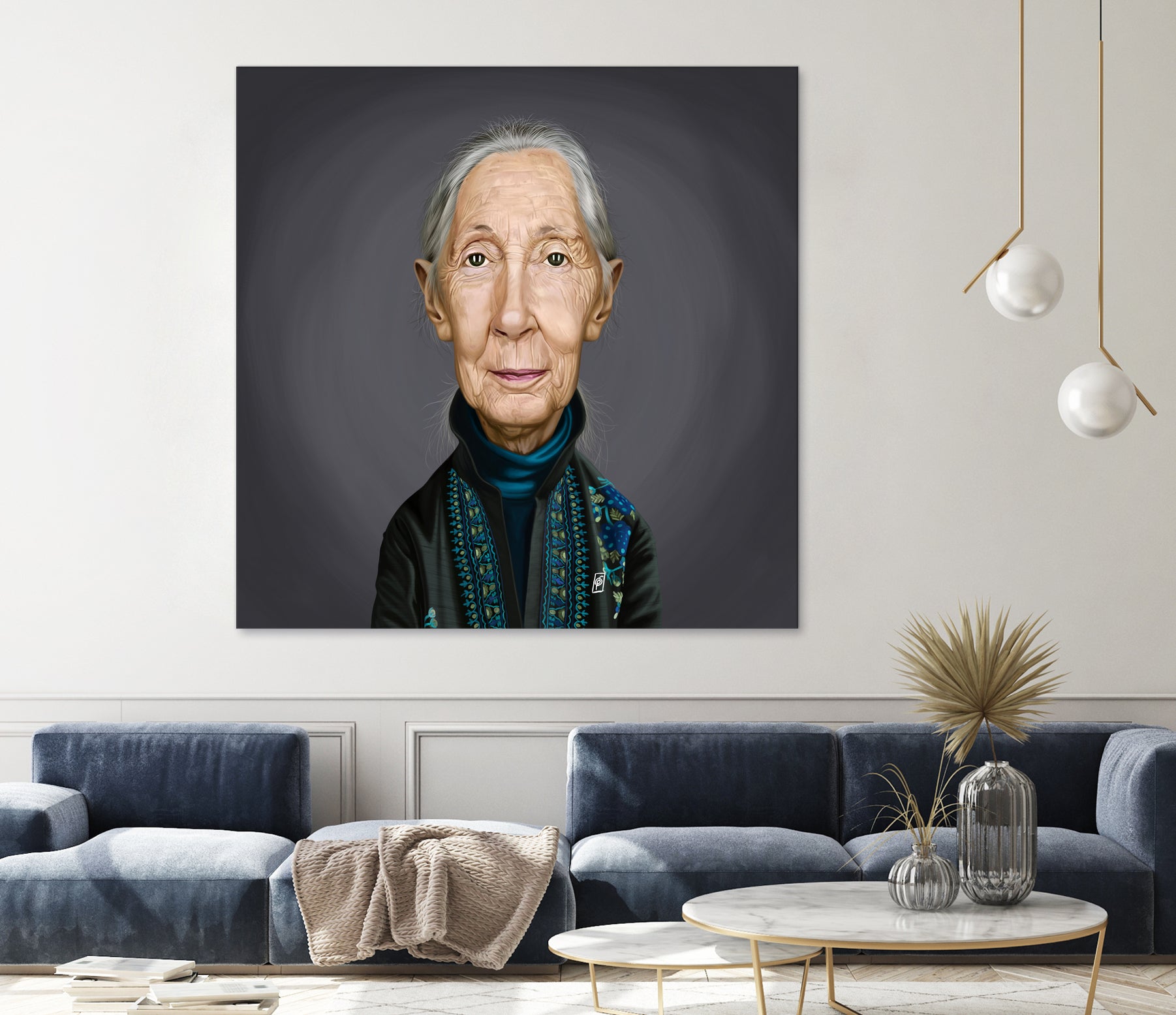 Jane Goodall by Rob Snow on GIANT ART - brown digital painting