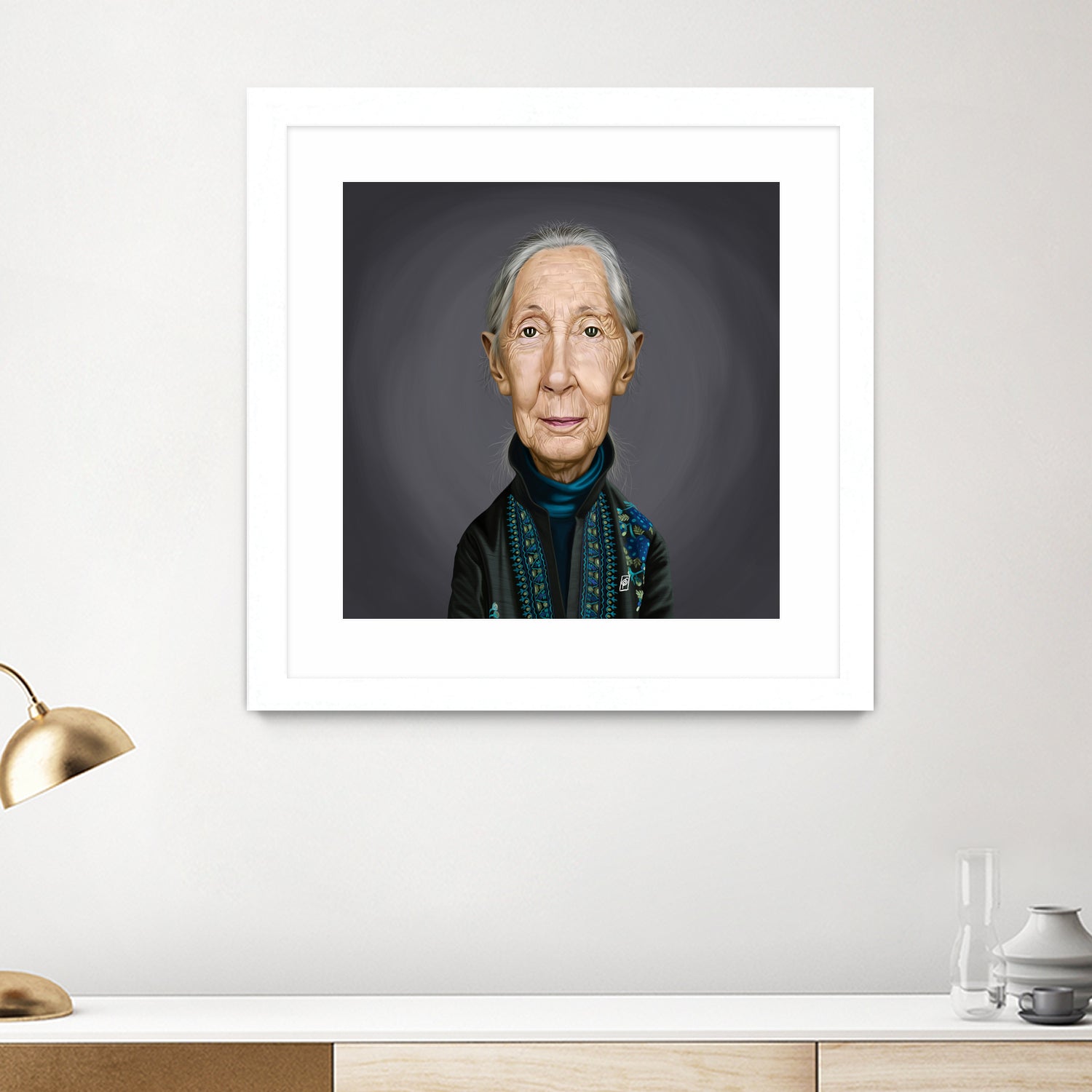 Jane Goodall by Rob Snow on GIANT ART - brown digital painting