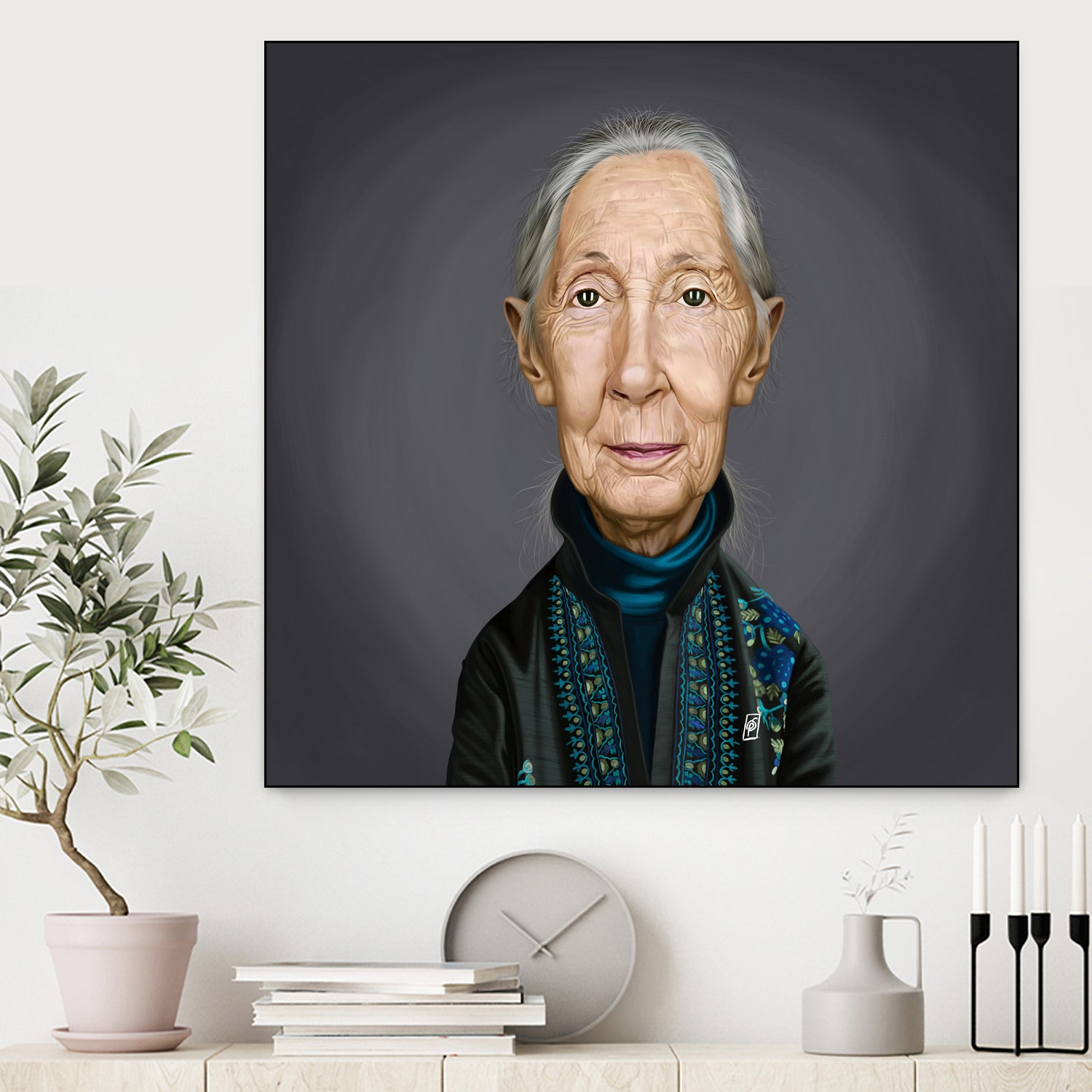 Jane Goodall by Rob Snow on GIANT ART - brown digital painting