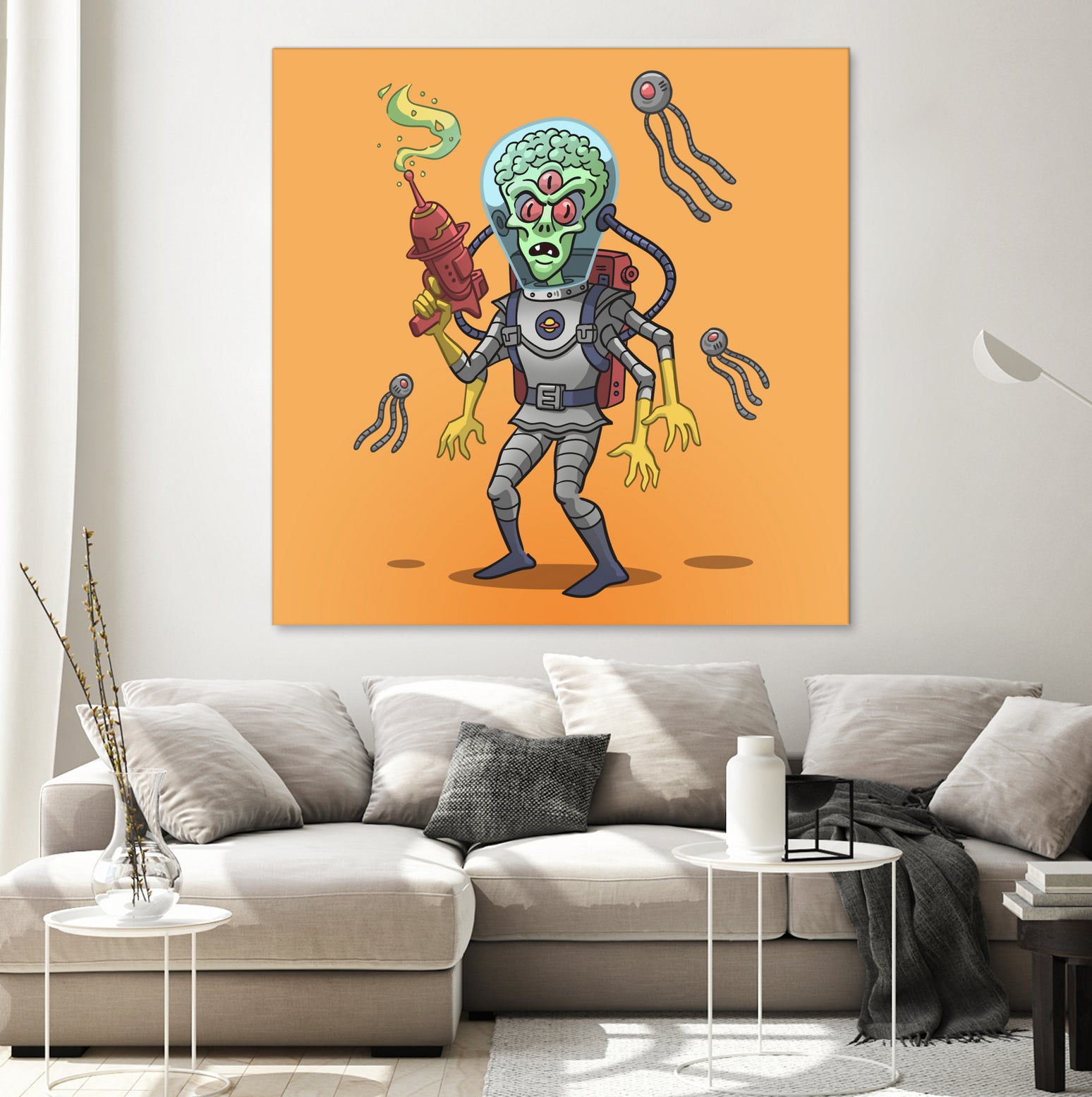 Alien by Matias Molusko on GIANT ART - orange digital drawing