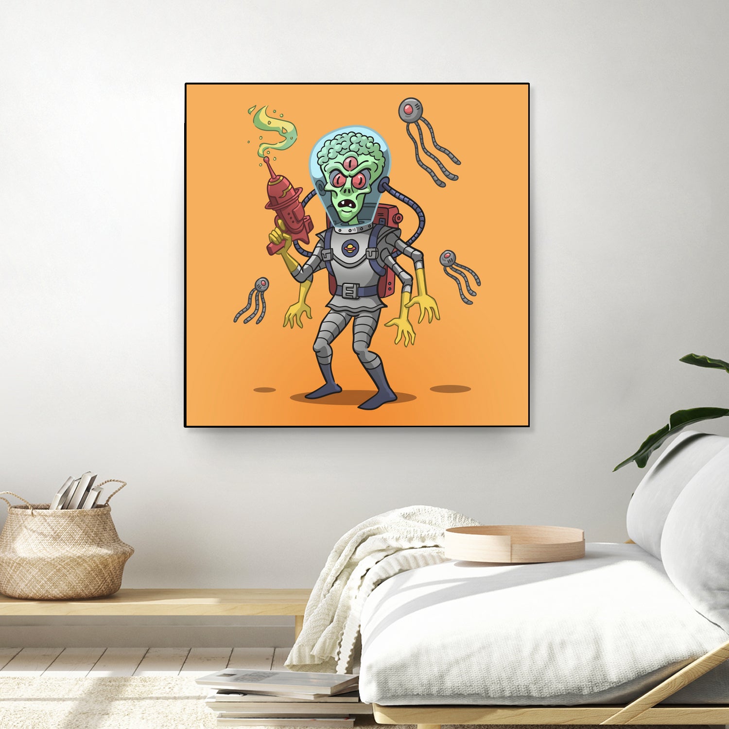 Alien by Matias Molusko on GIANT ART - orange digital drawing