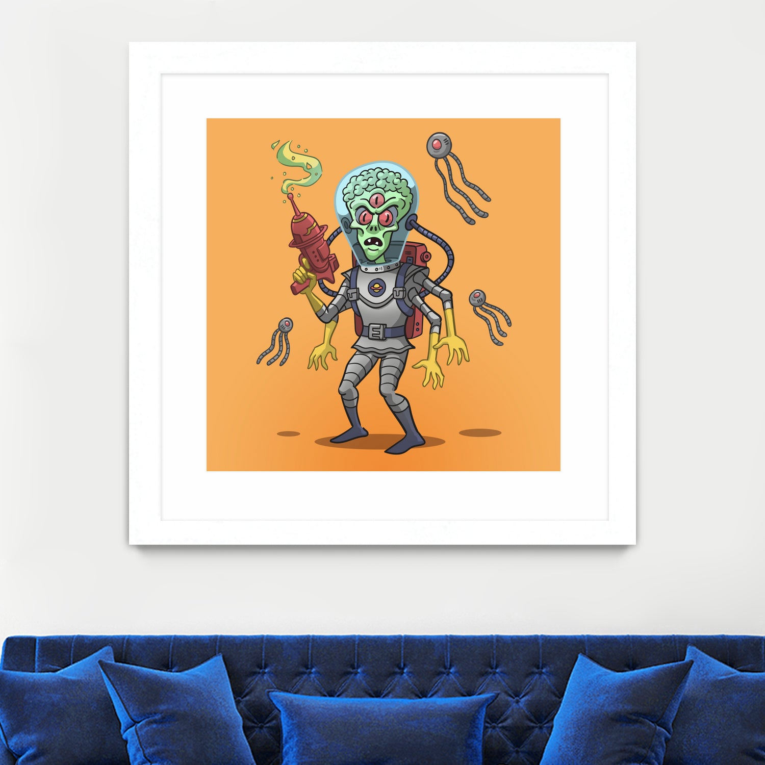 Alien by Matias Molusko on GIANT ART - orange digital drawing