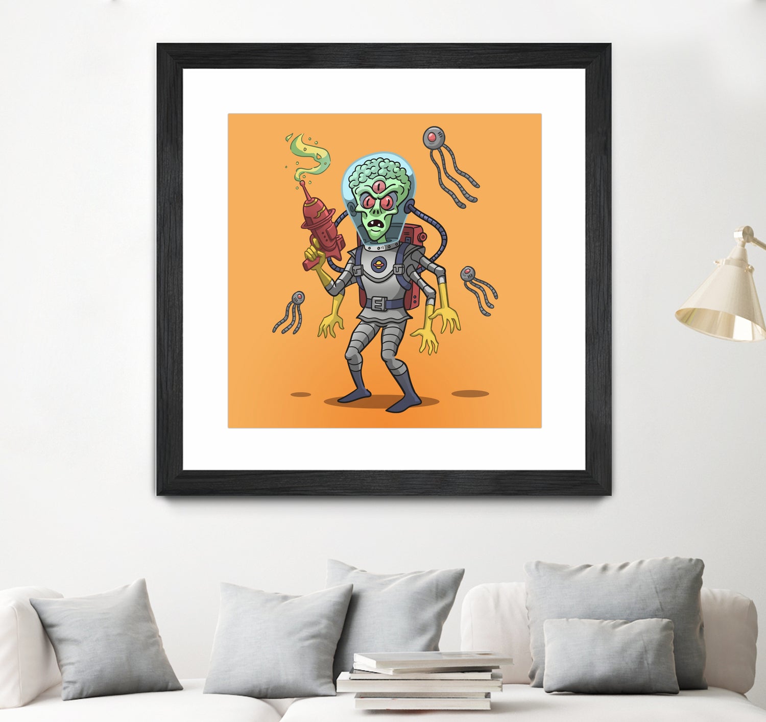 Alien by Matias Molusko on GIANT ART - orange digital drawing