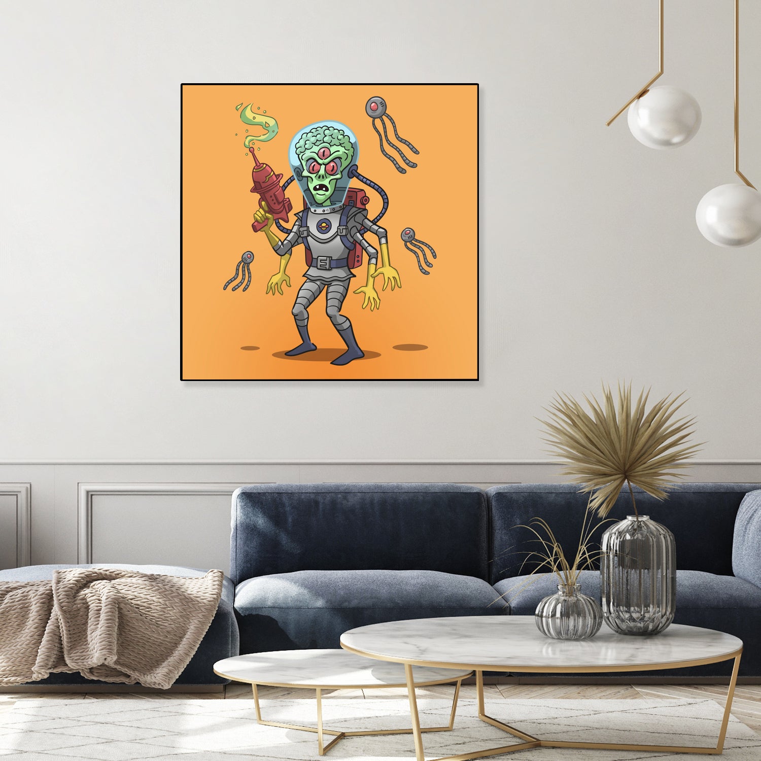 Alien by Matias Molusko on GIANT ART - orange digital drawing