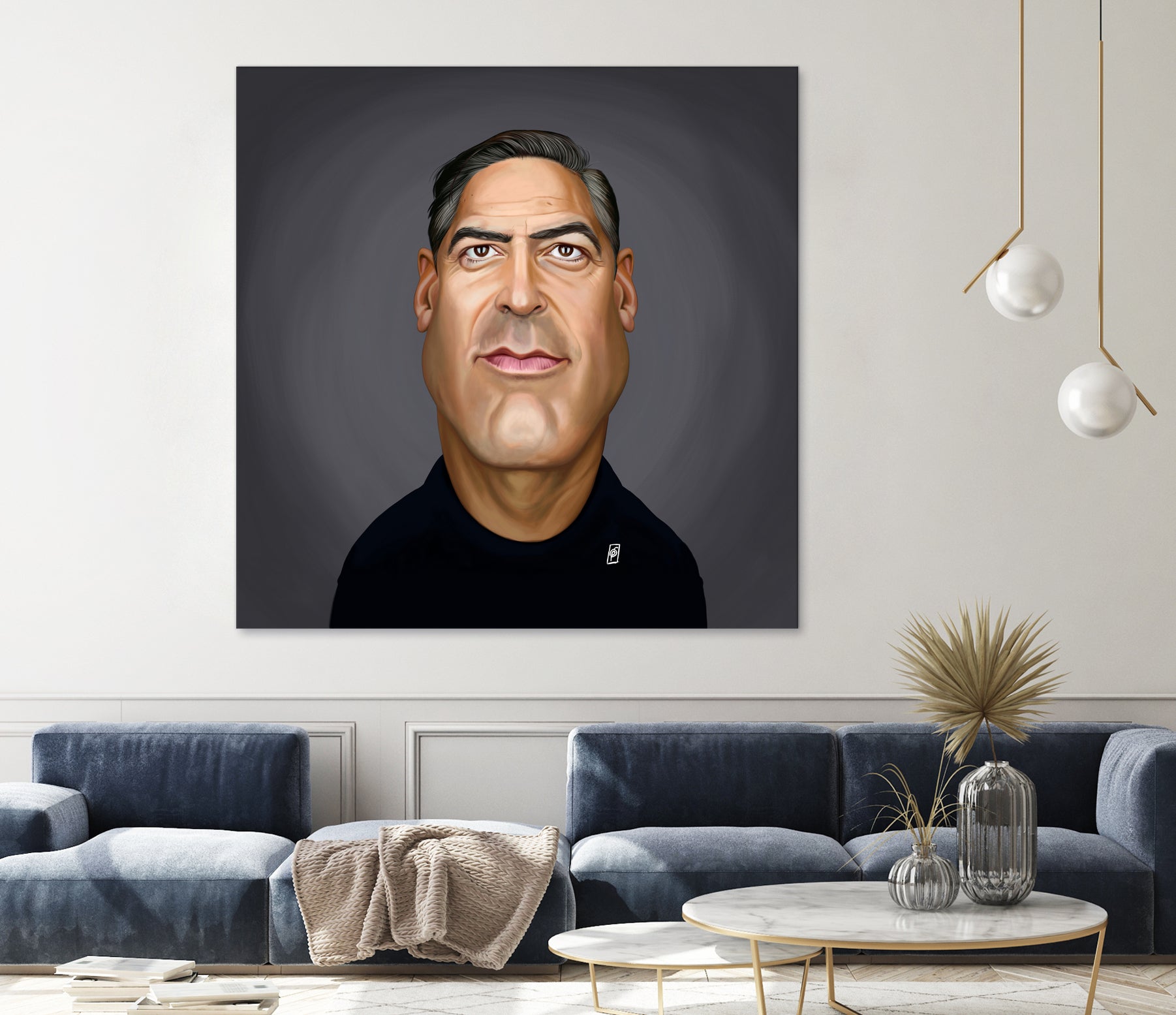 George Clooney by Rob Snow on GIANT ART - gray digital painting