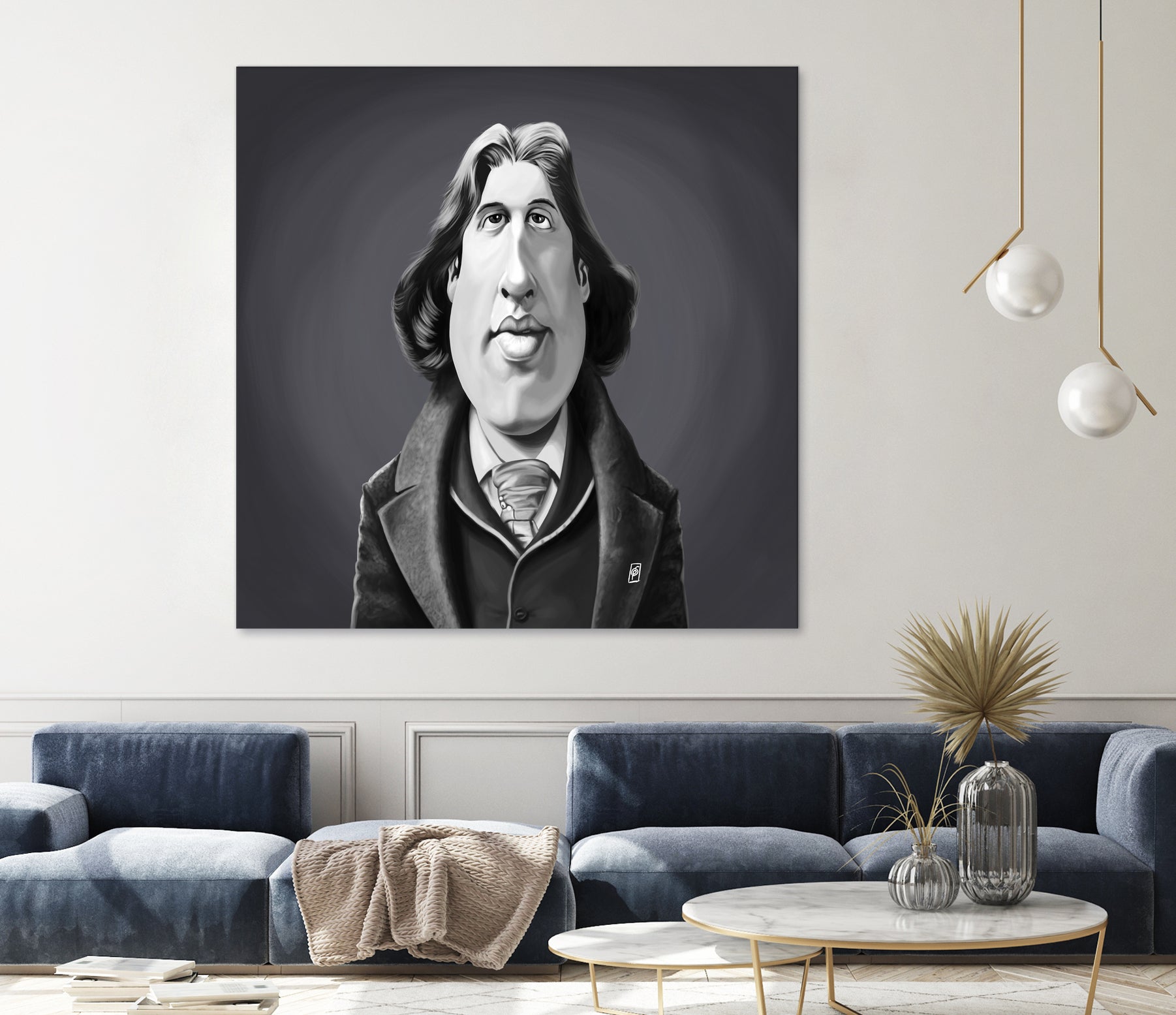 Oscar Wilde by Rob Snow on GIANT ART - gray digital painting