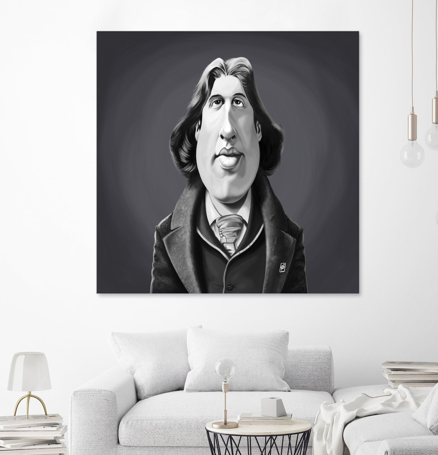 Oscar Wilde by Rob Snow on GIANT ART - gray digital painting