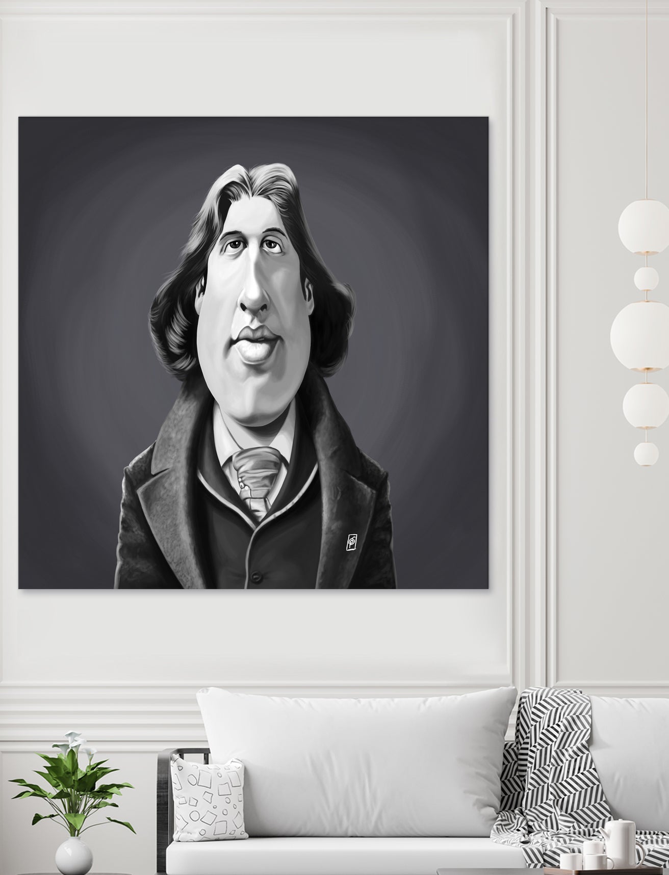 Oscar Wilde by Rob Snow on GIANT ART - gray digital painting