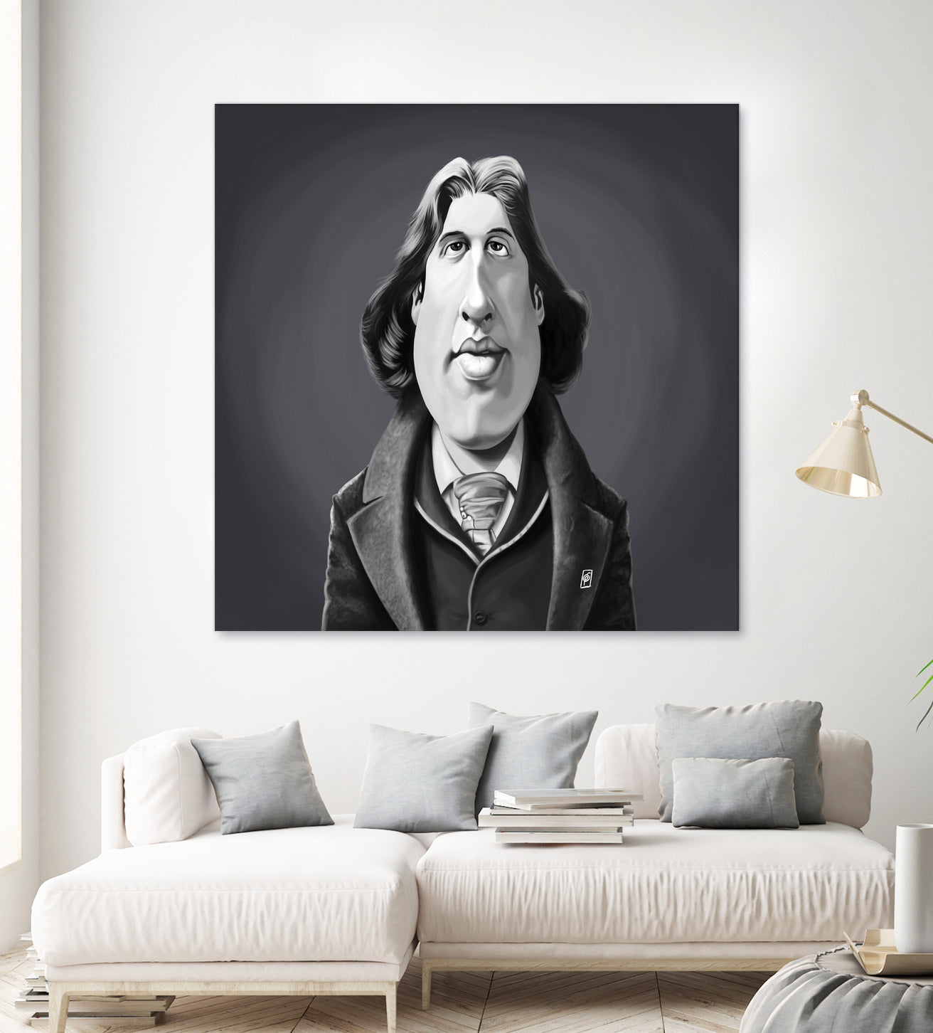 Oscar Wilde by Rob Snow on GIANT ART - gray digital painting